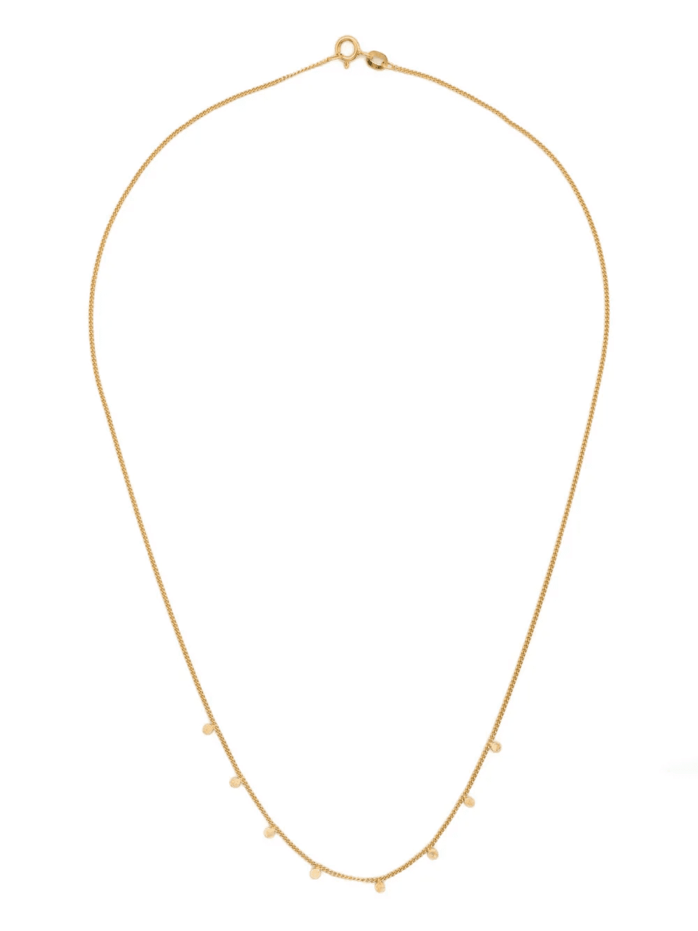 18K gold hammered charm necklace - Image 1