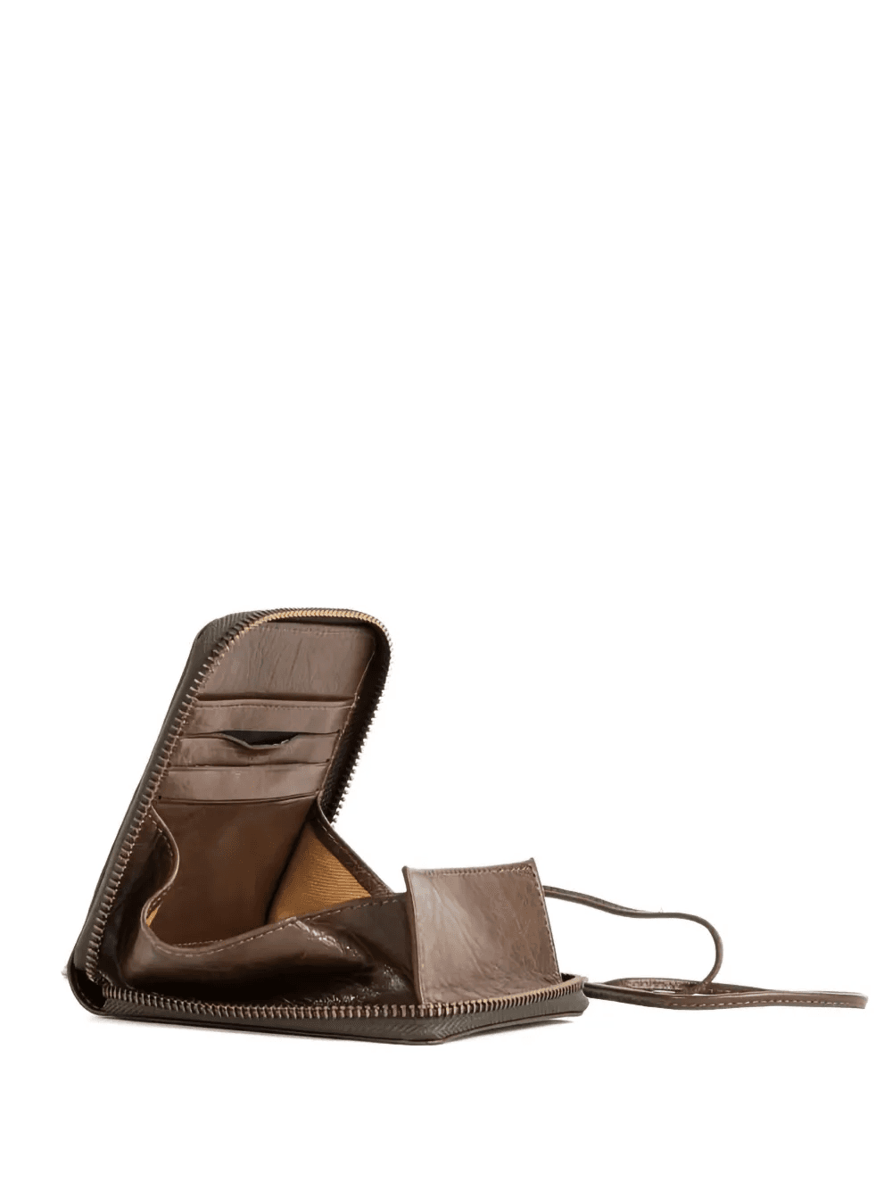 zip-fastening leather wallet - Image 1