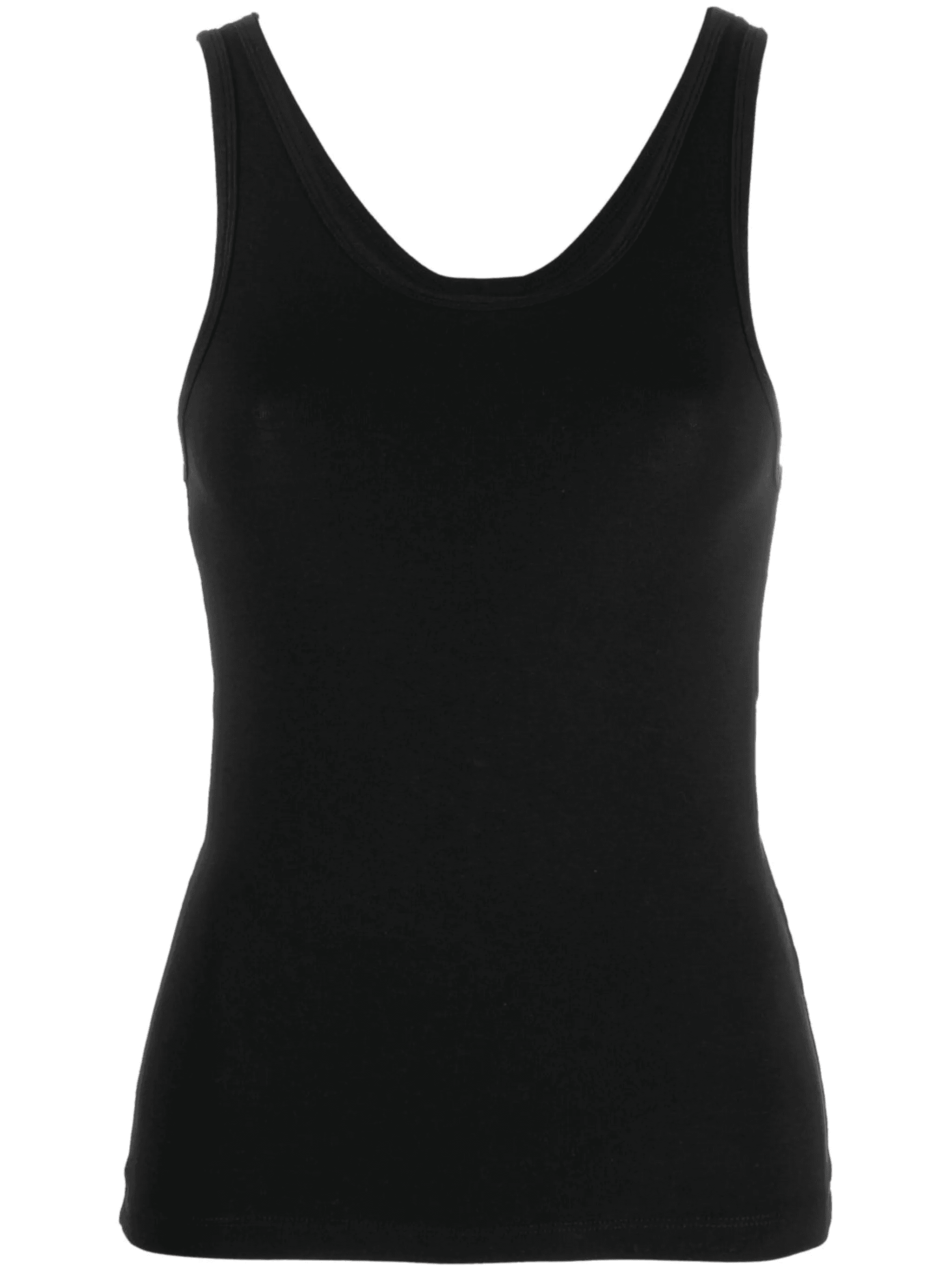 contrast-stitching sleeveless top - Image 1