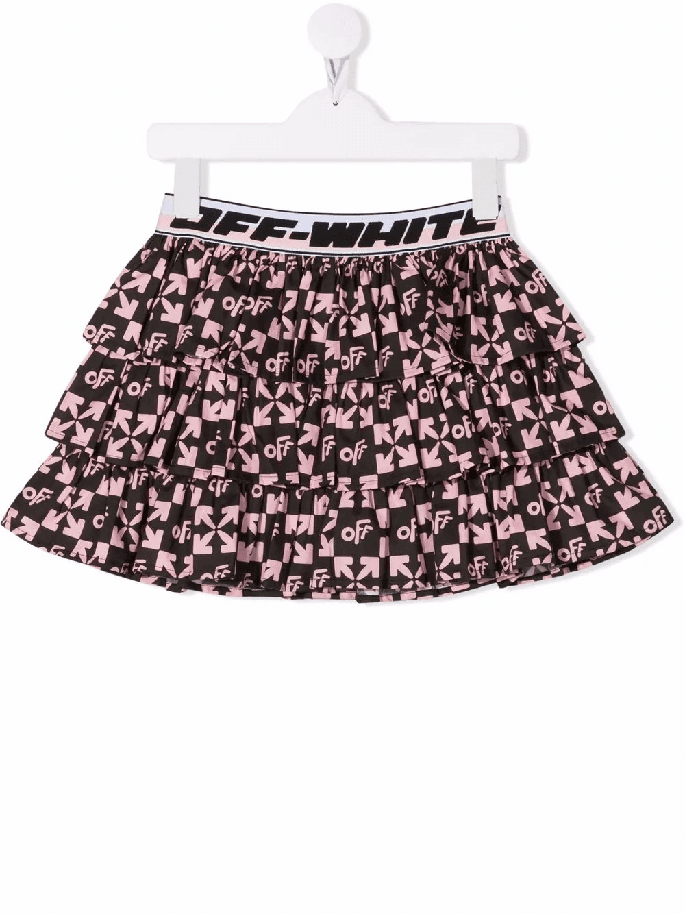 monogram-print ruffle skirt - Image 1