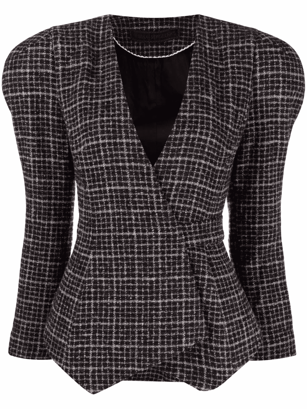 check wrap-style blazer - Image 1