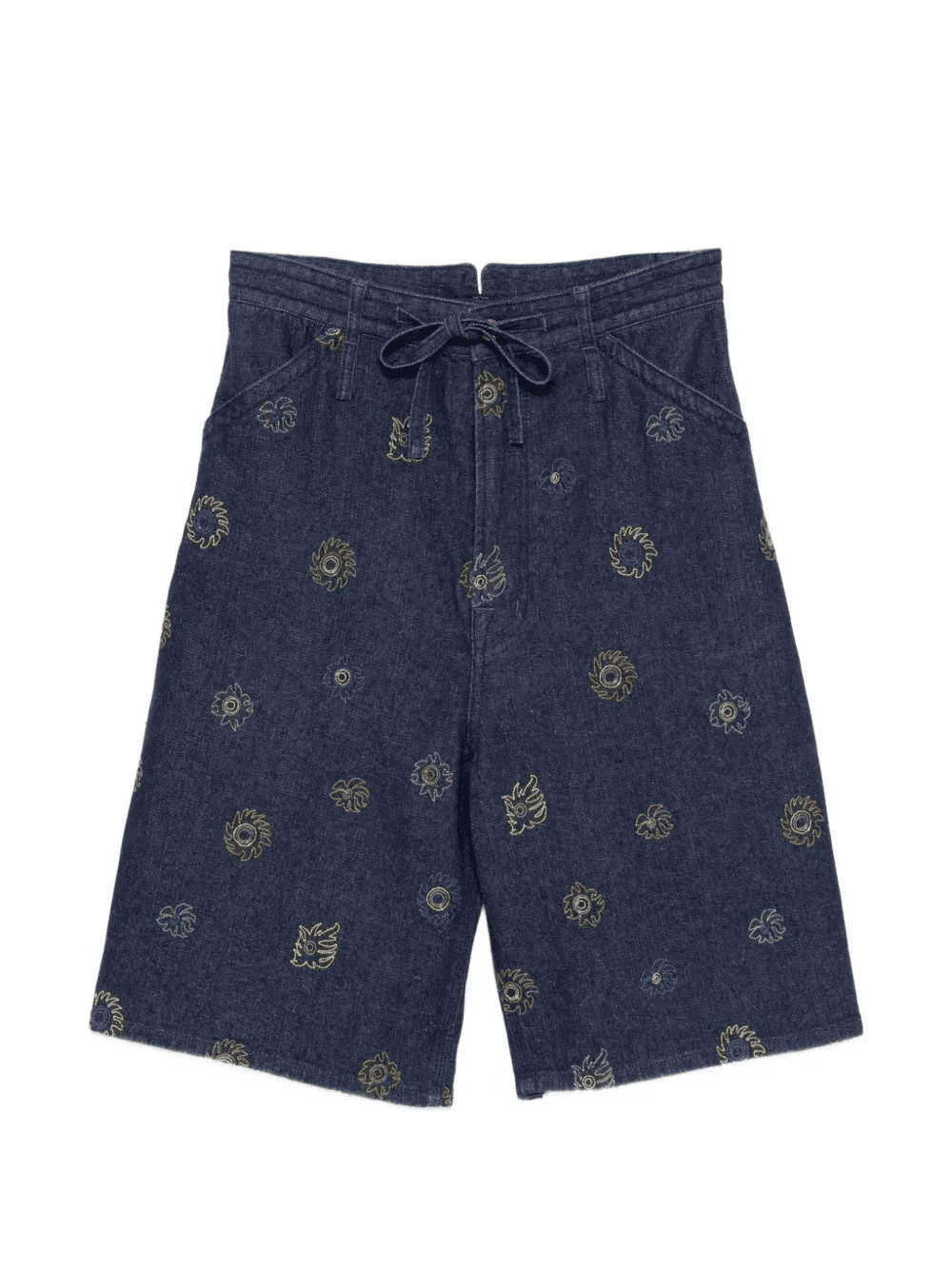 floral denim shorts - Image 1