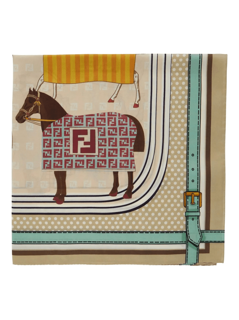 horses patterned scarf - Image 1
