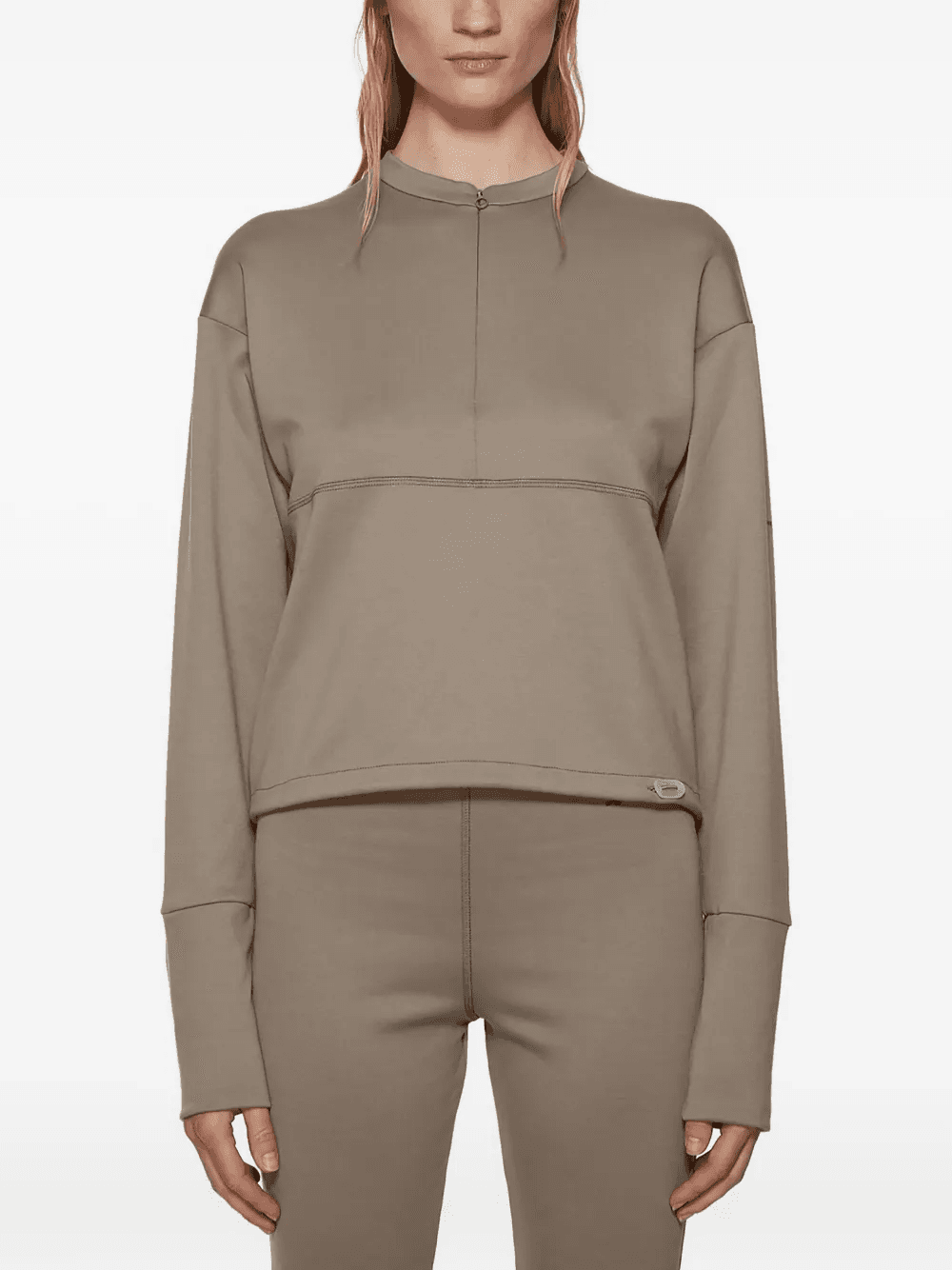 half-zip long-sleeve T-shirt - Image 1