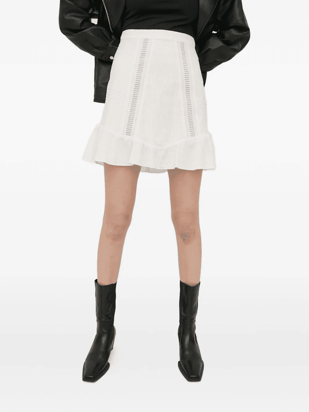 embroidered ruffled mini skirt - Image 1