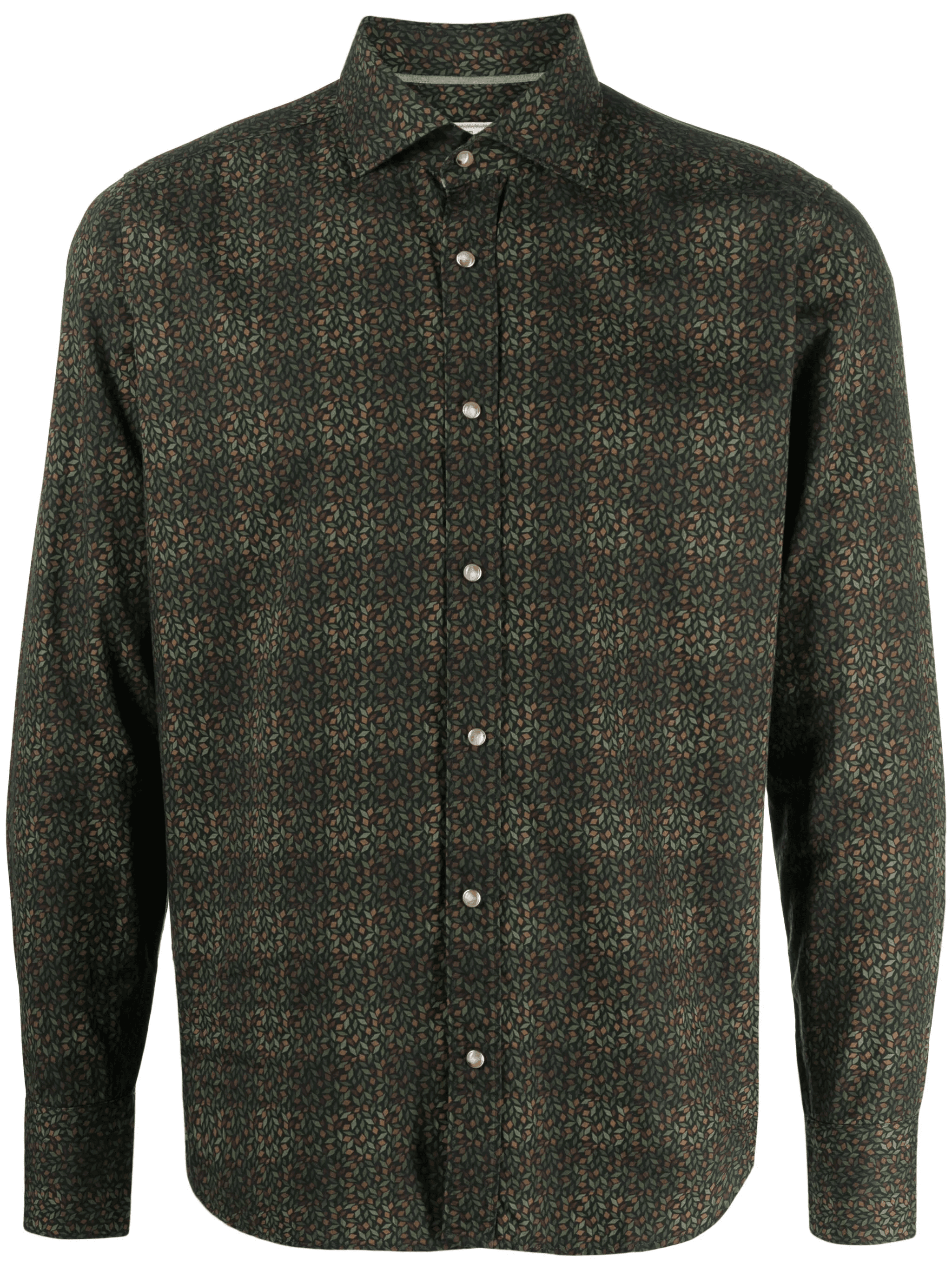 geometric-print cotton shirt - Image 1