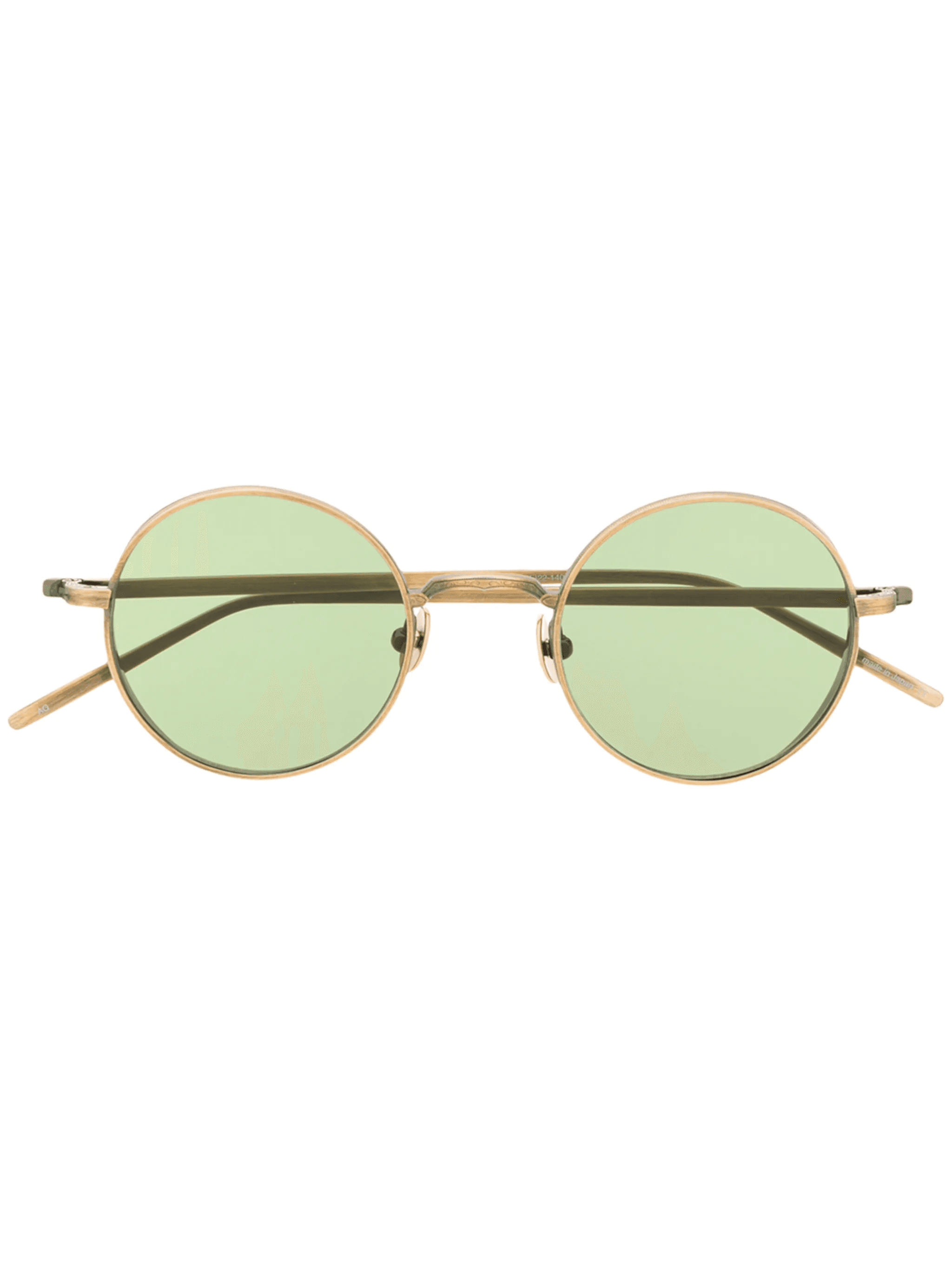 embossed round-frame tinted sunglasses - Image 1