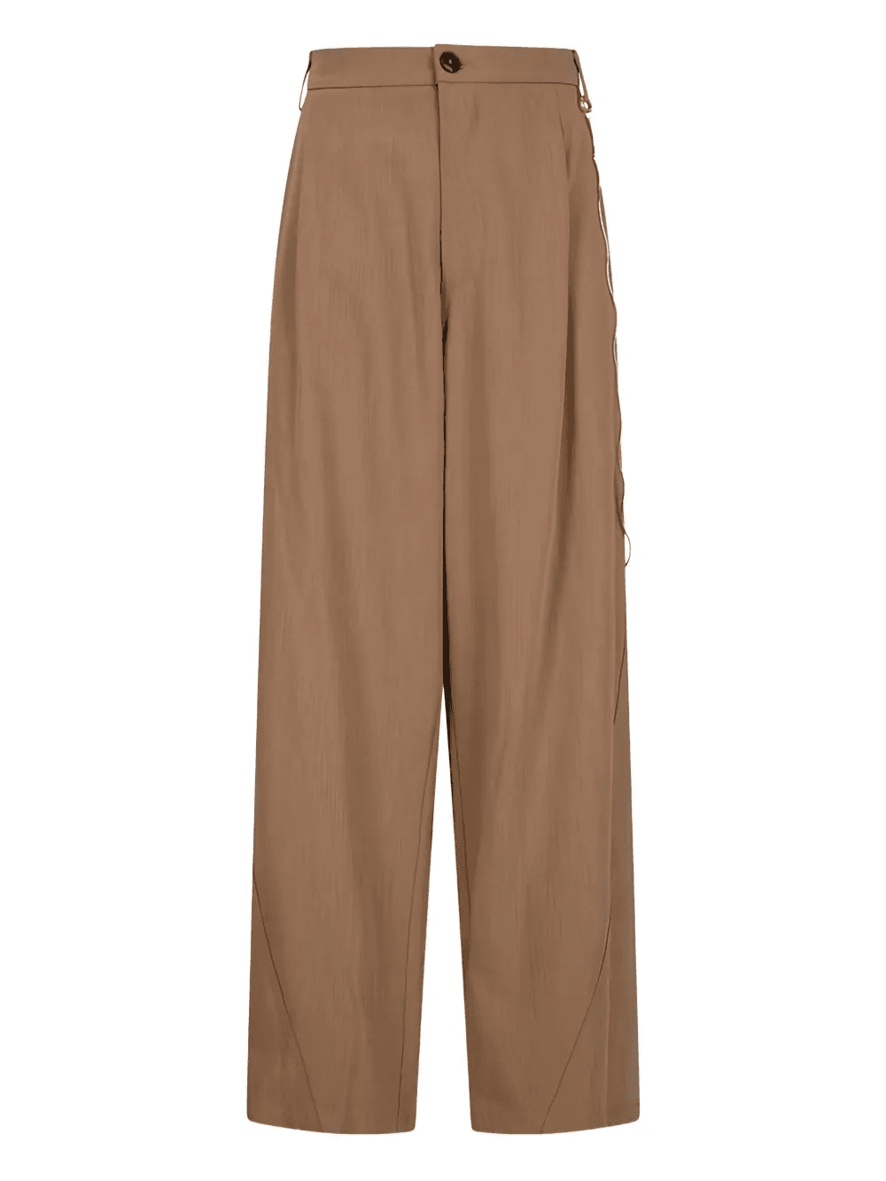 chain-embellished pleated trousers - Image 1
