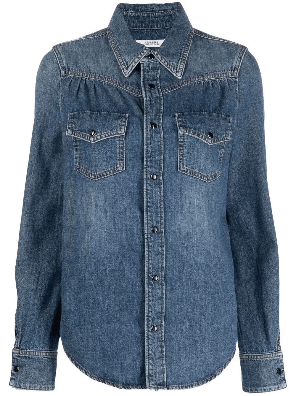 patch-pocket denim shirt - Image 1