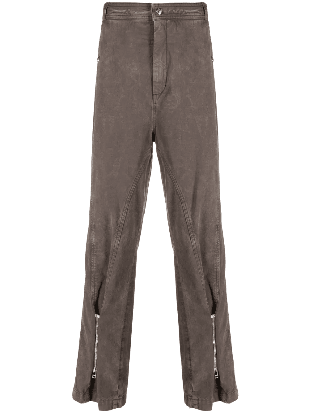 zip-detail straight-leg jeans - Image 1