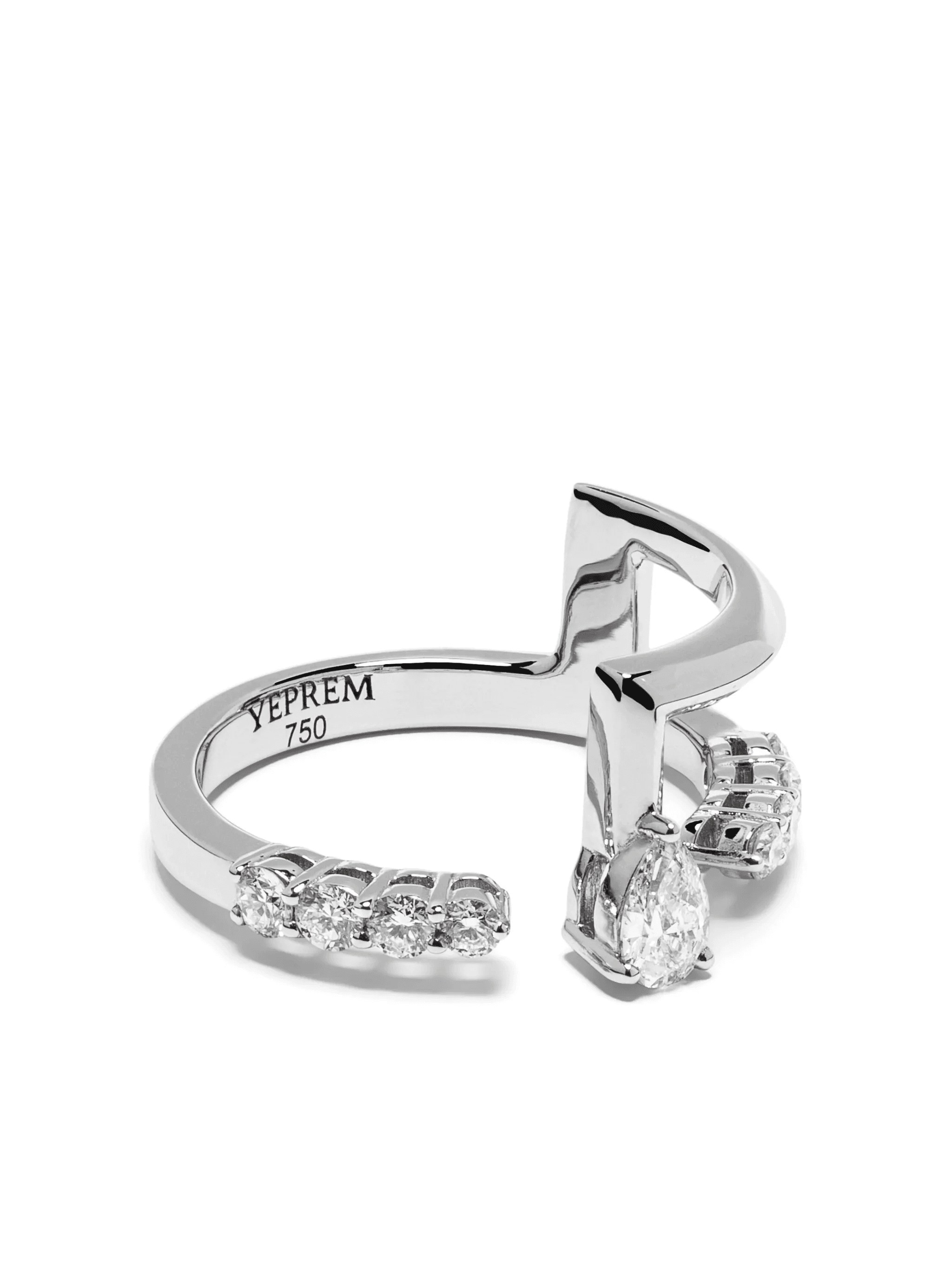 18kt white gold Y-Not diamond ring - Image 1