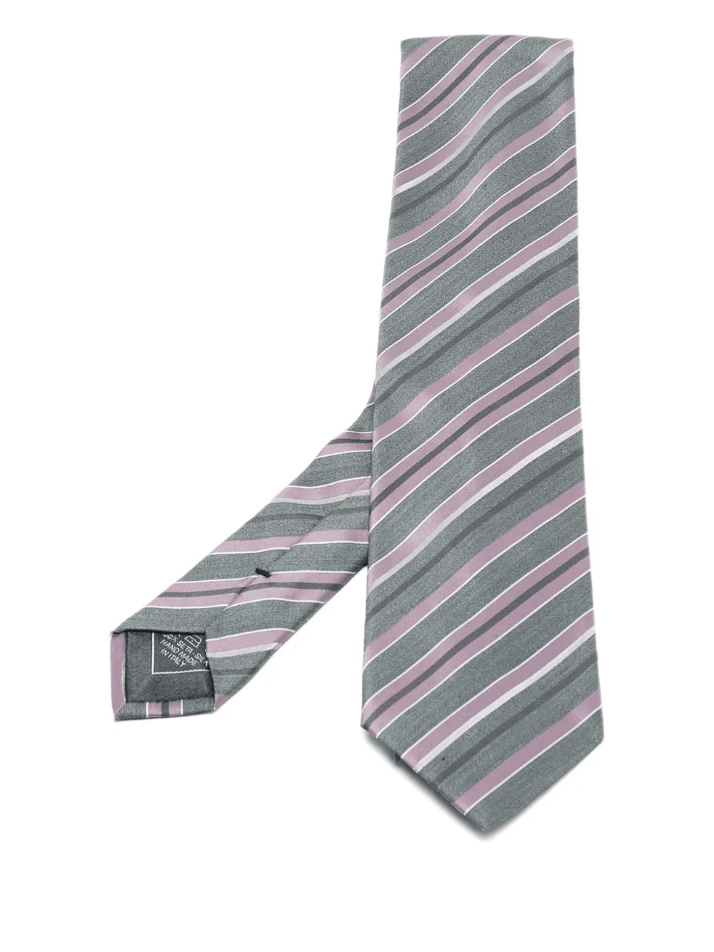pre-owned diagonal stripe silk tie - Image 1