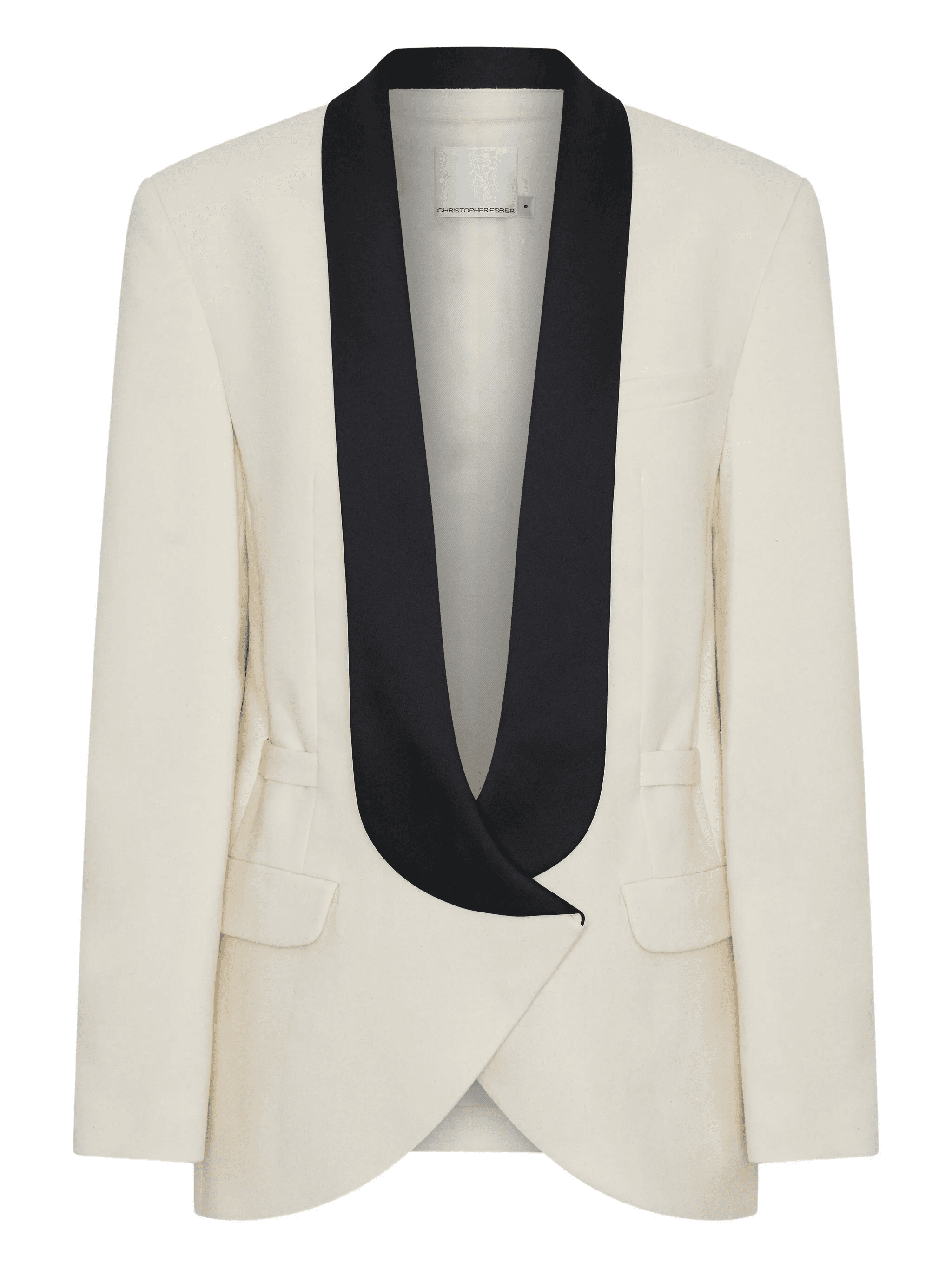 contrast-lapel tuxedo blazer - Image 1