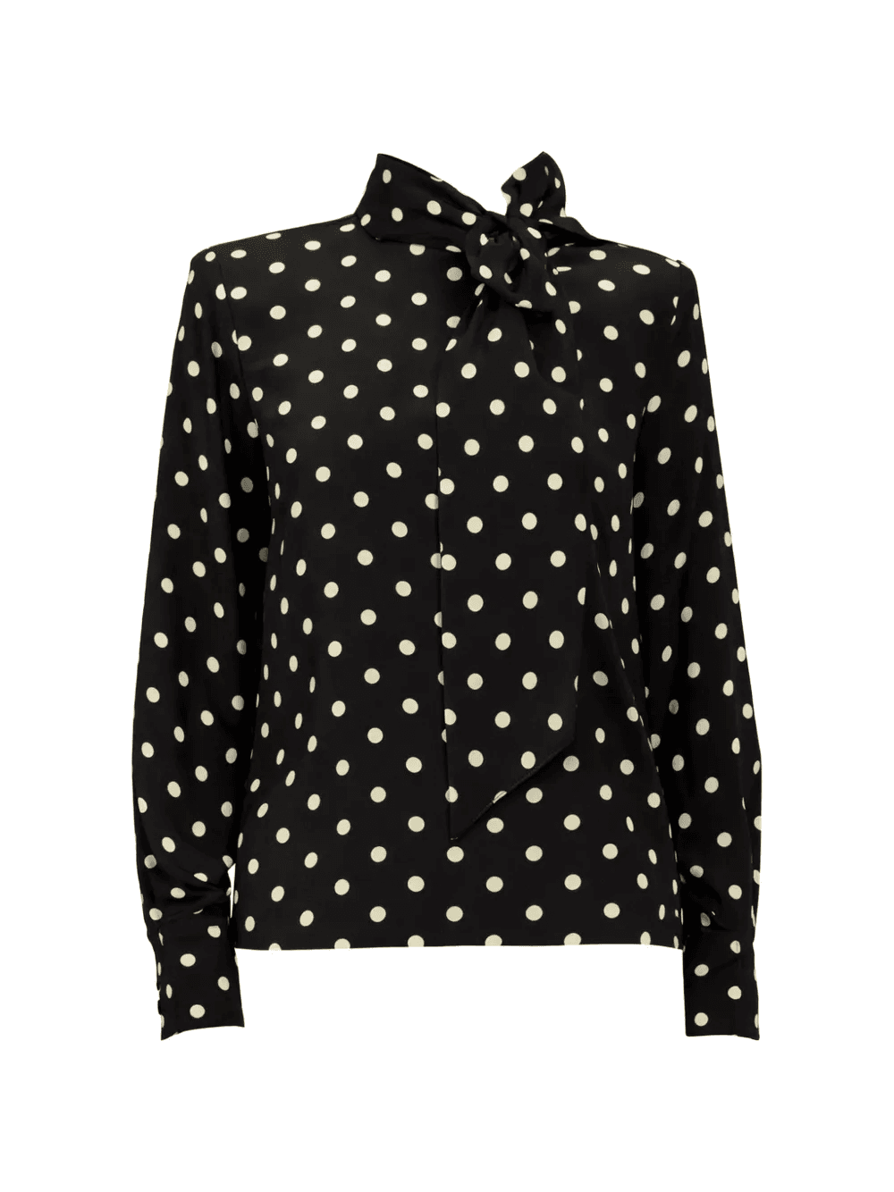 polka-dot tie blouse - Image 1