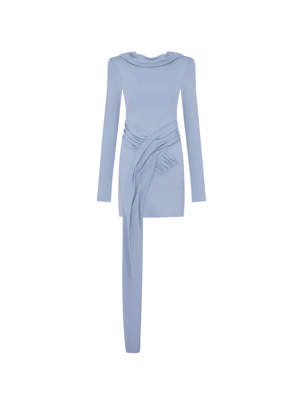 Aligheri draping crossover long-sleeve mini dress - Image 1