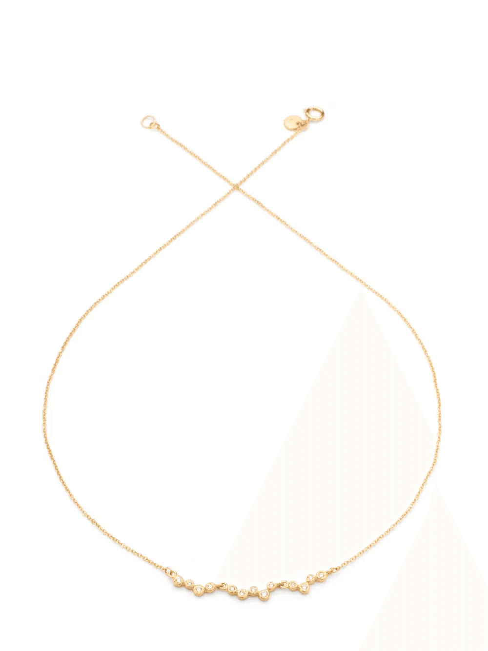 18kt yellow gold diamond necklace - Image 1