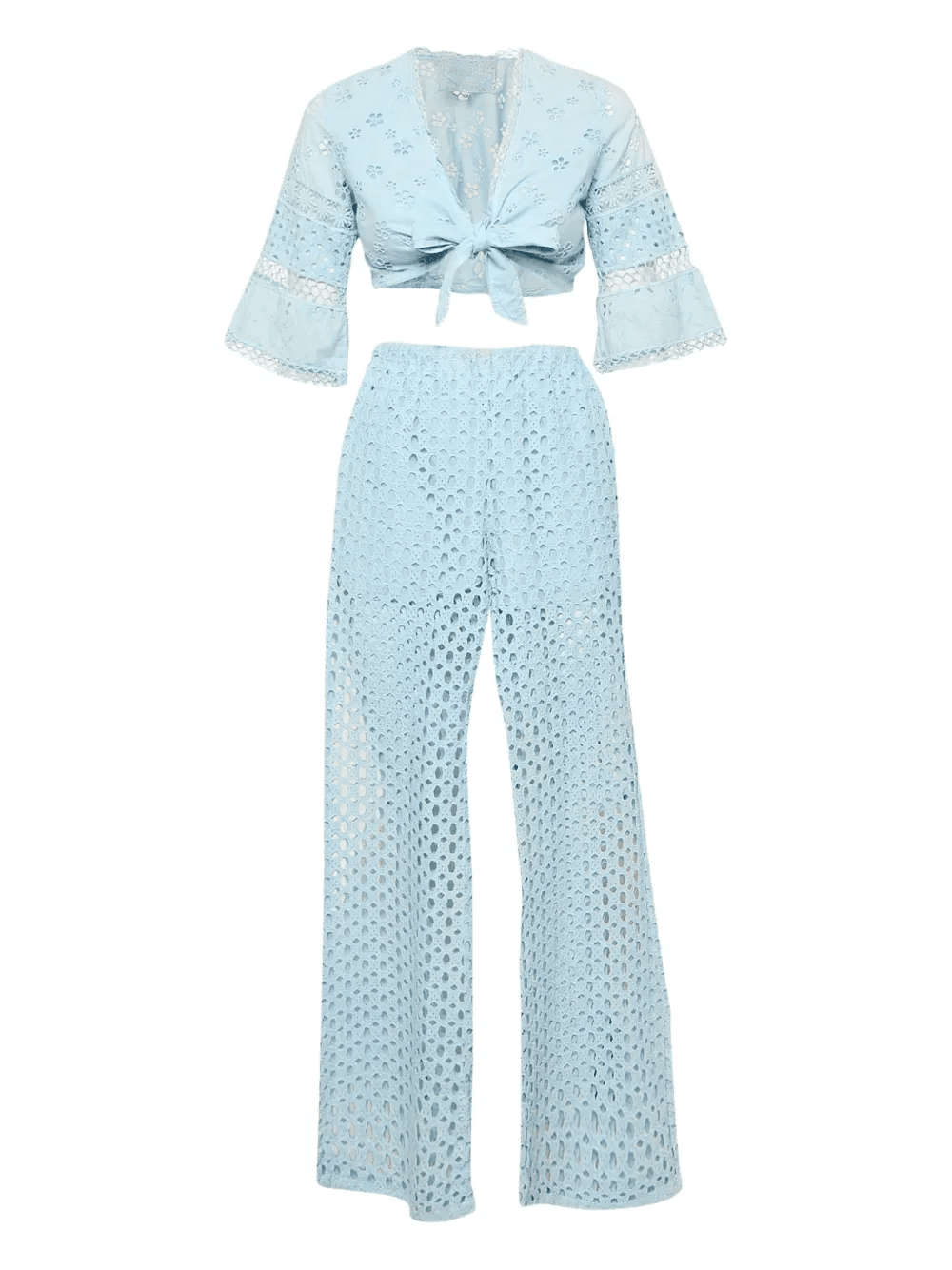 broderie anglaise eyelet suit - Image 1