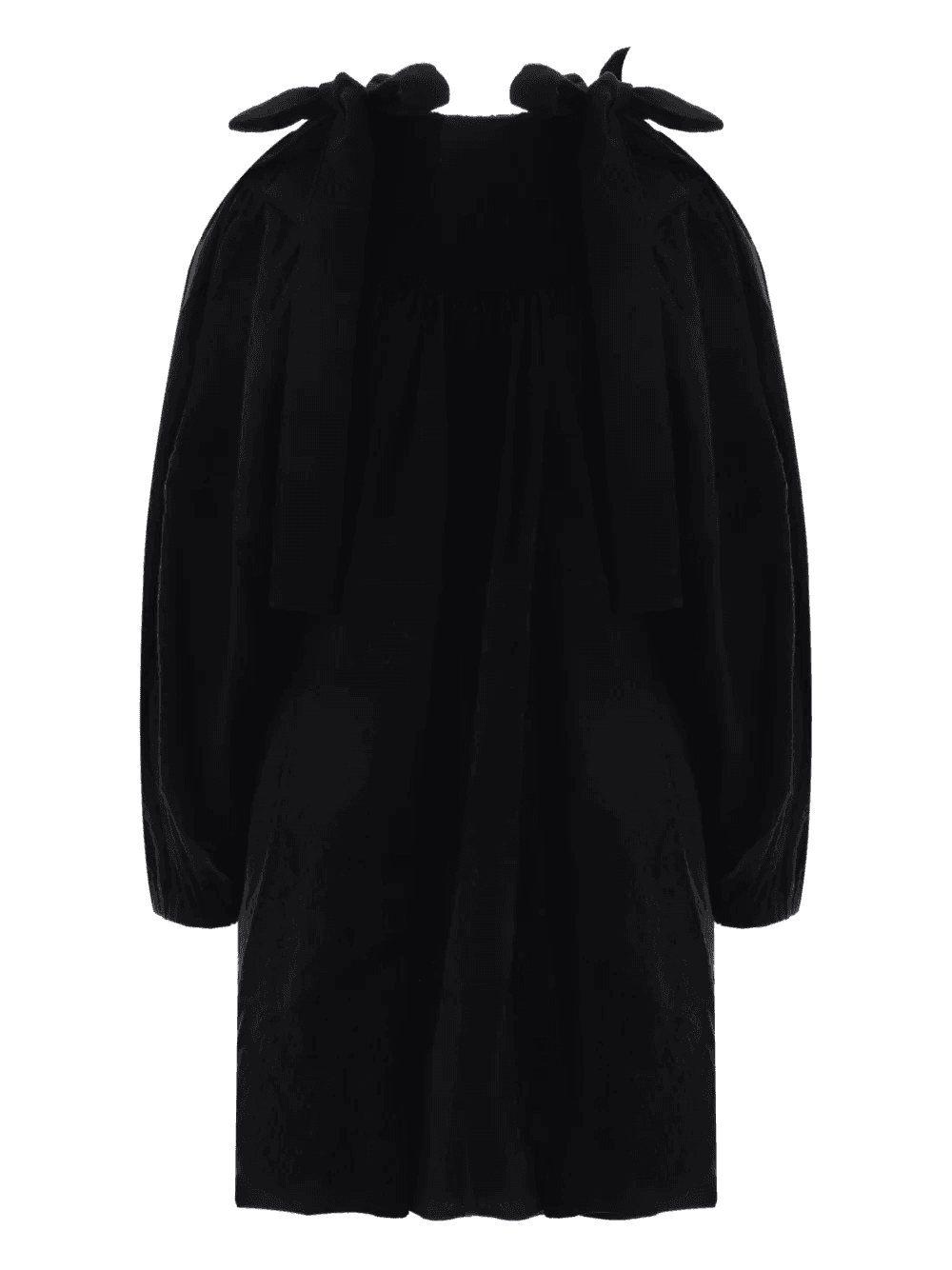 puff-sleeve pleated dress - Image 1