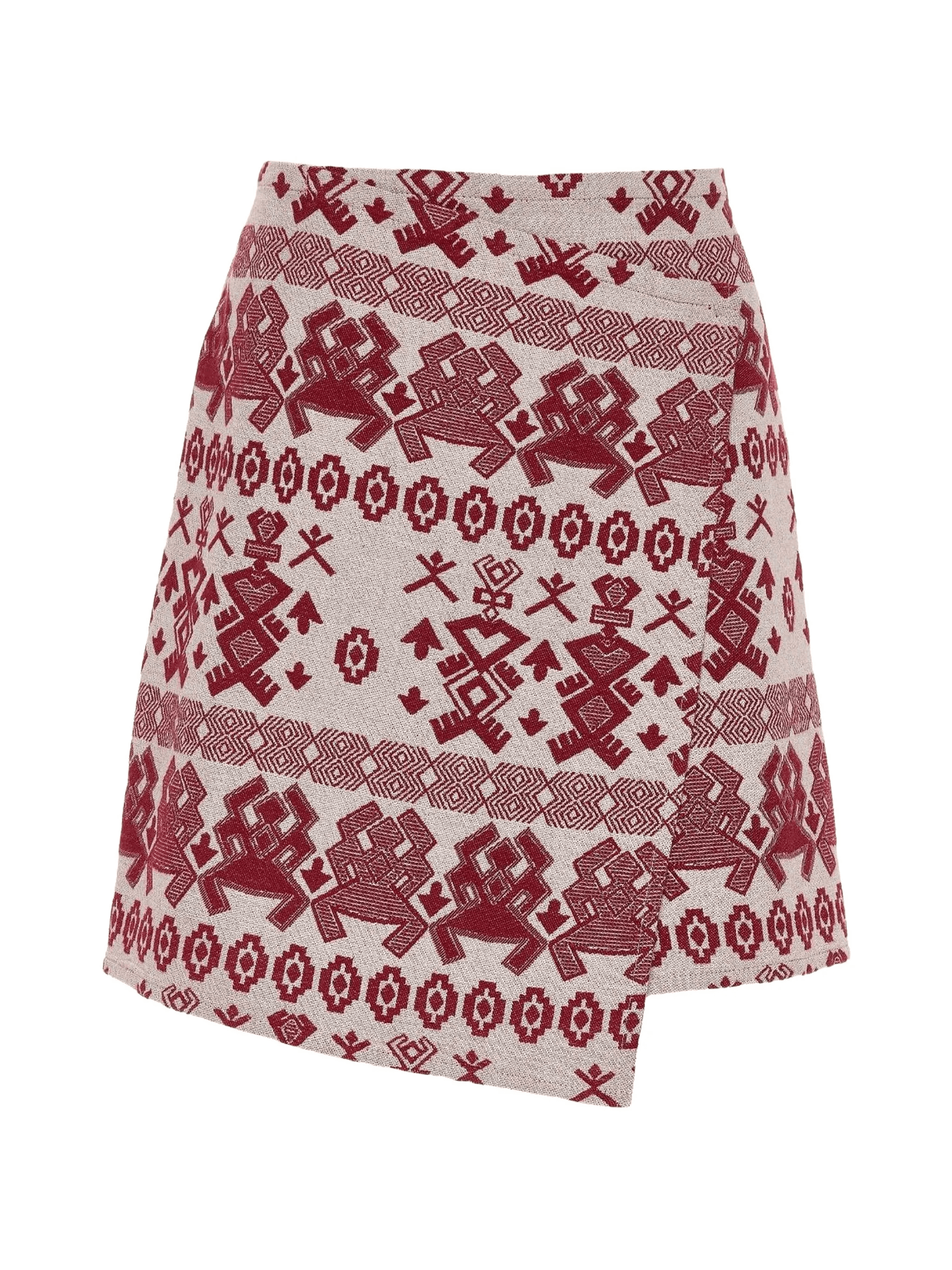 geometric-pattern mini skirt - Image 1