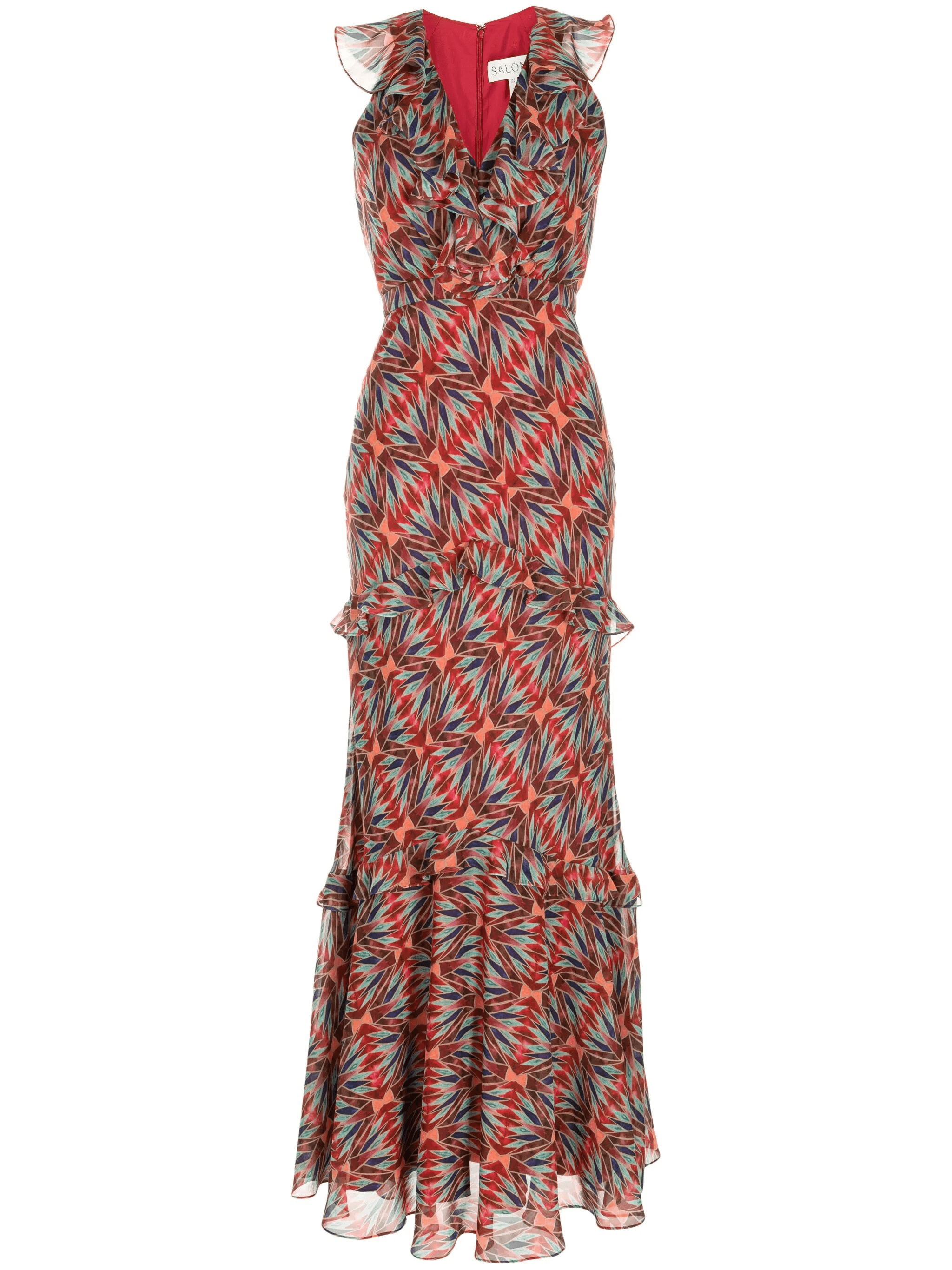Rita geometric-pattern print dress - Image 1