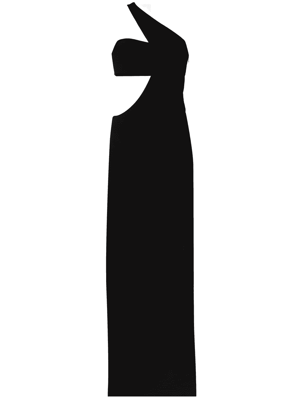 one-shoulder cut-out maxi dress - Image 1