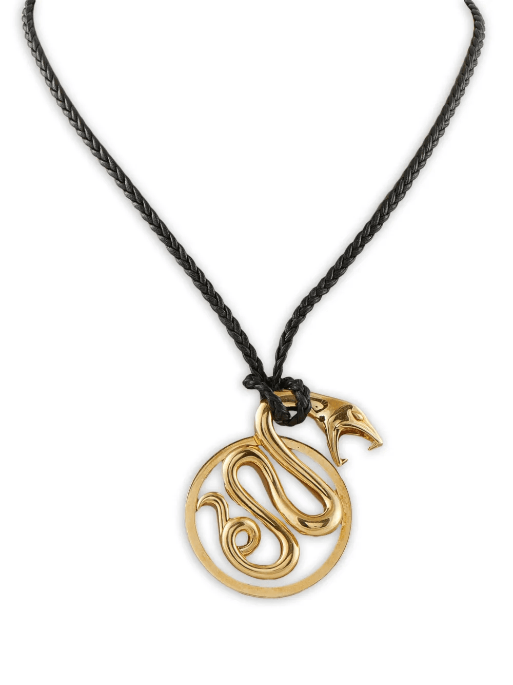 18K yellow gold Serpent pendant necklace - Image 1