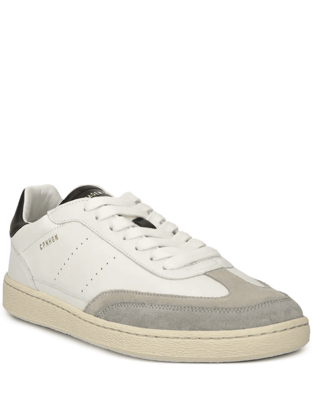 leather panelled lace-up sneakers - Image 1