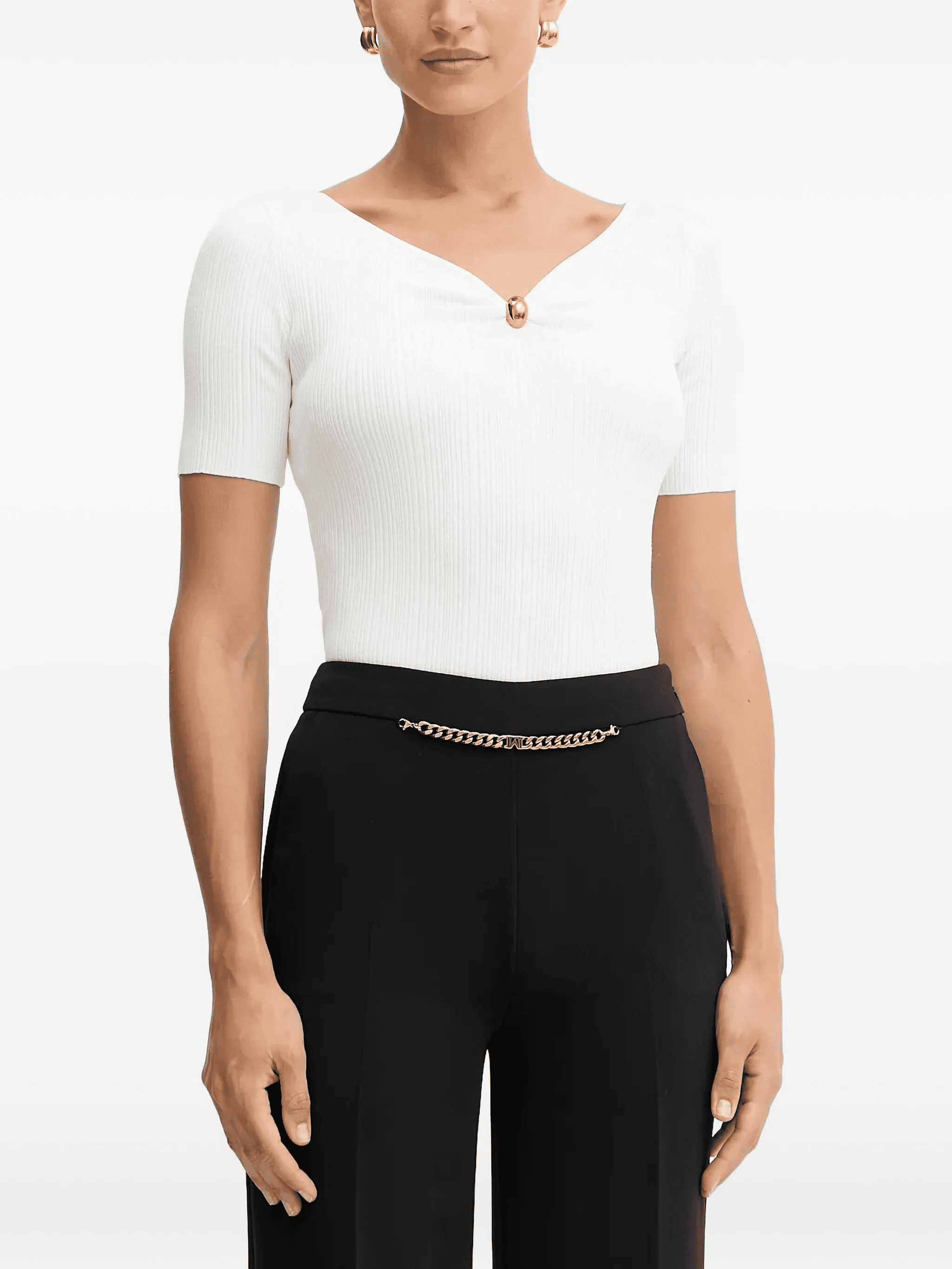 Kathleen ribbed T-shirt - Image 1