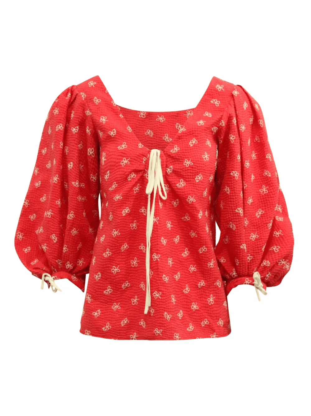 floral-embroidered blouse - Image 1