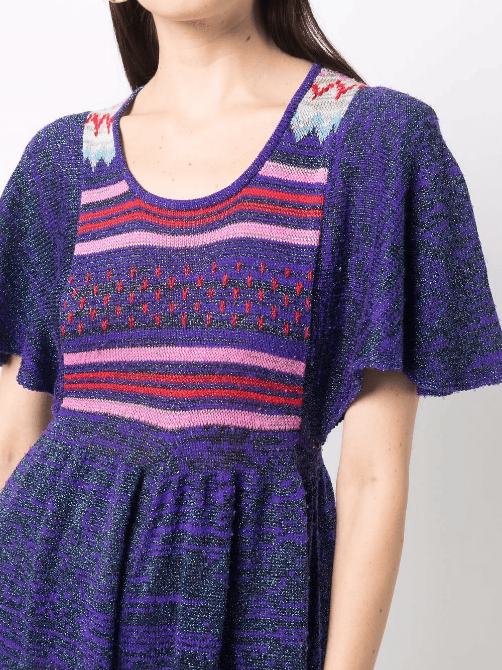 1980s intarsia-knit midi dress - Image 1