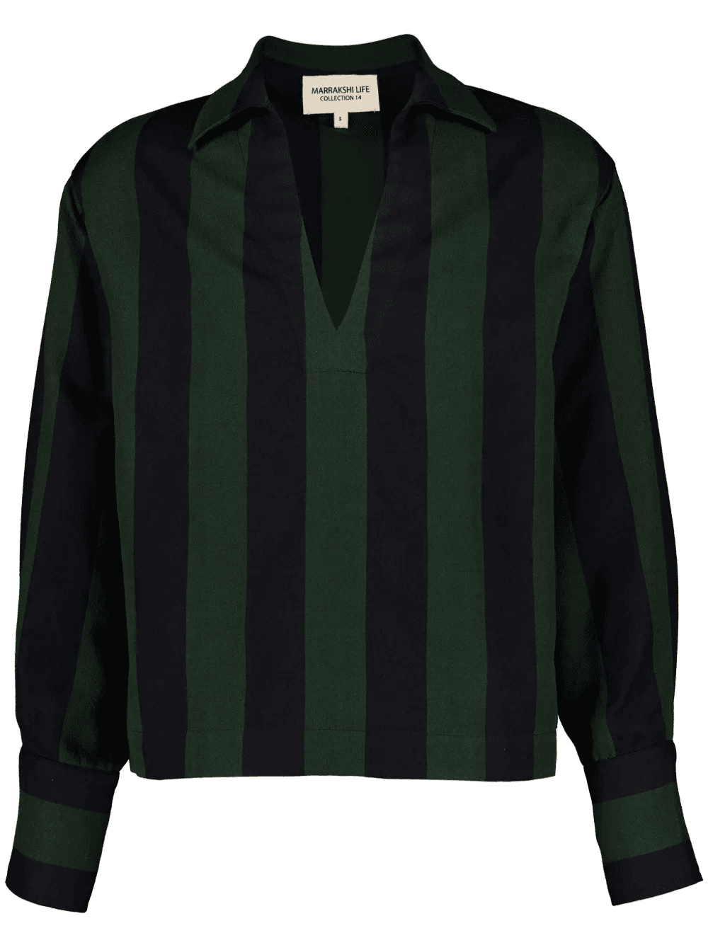 V-neck striped blouse - Image 1