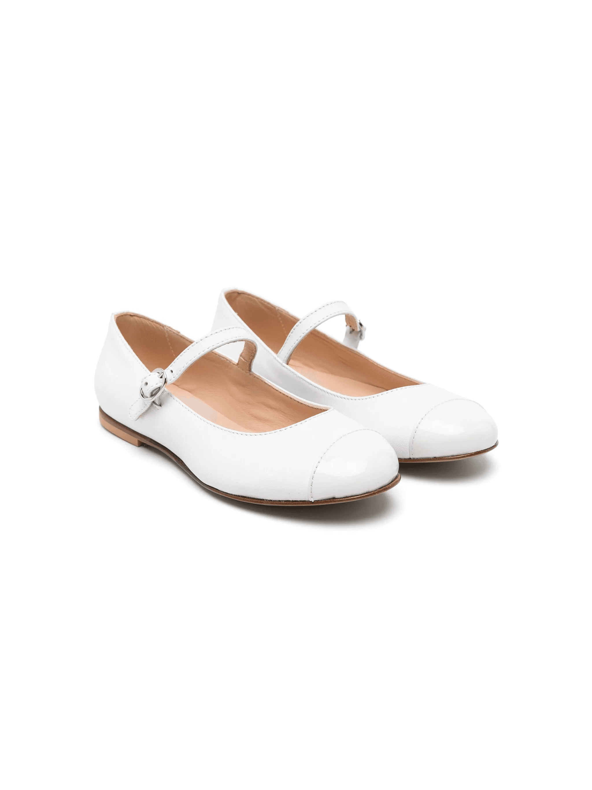 patent-toecap leather ballerina shoes - Image 1