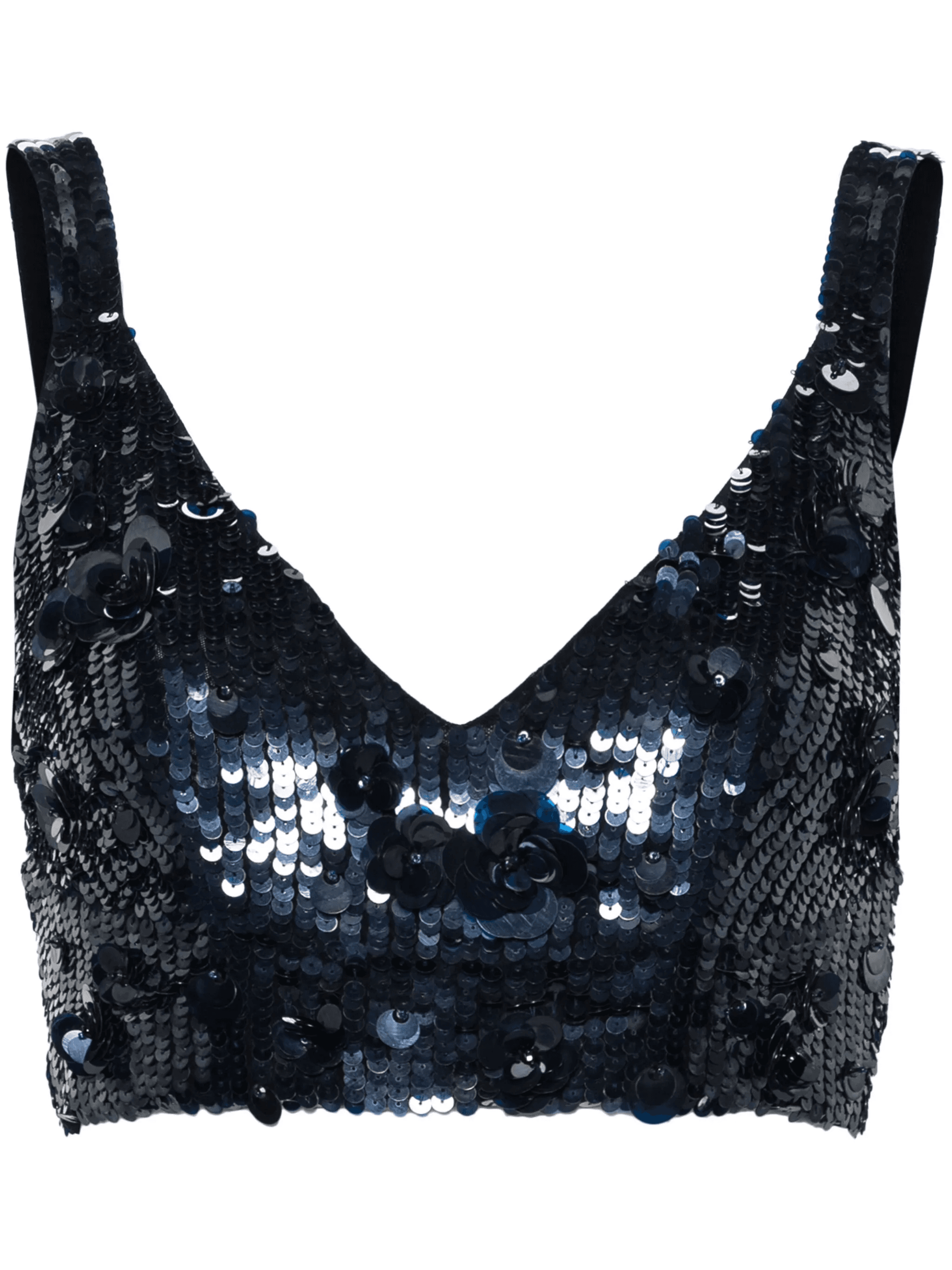 sequin-embellished cropped top - Image 1