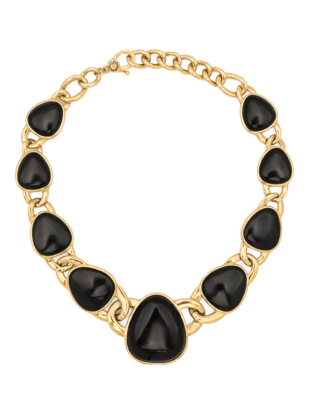 1990s stone-chain necklace - Image 1