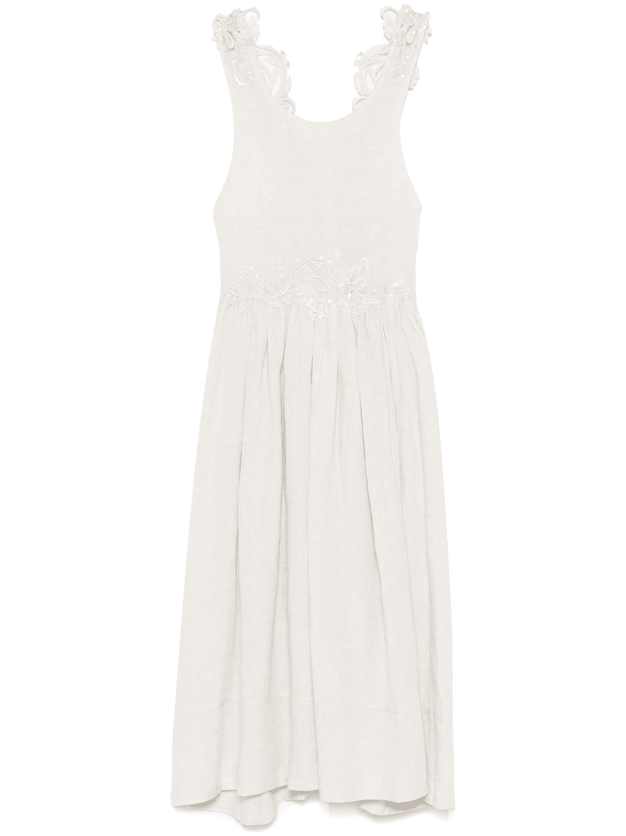 lace-detailed midi dress - Image 1