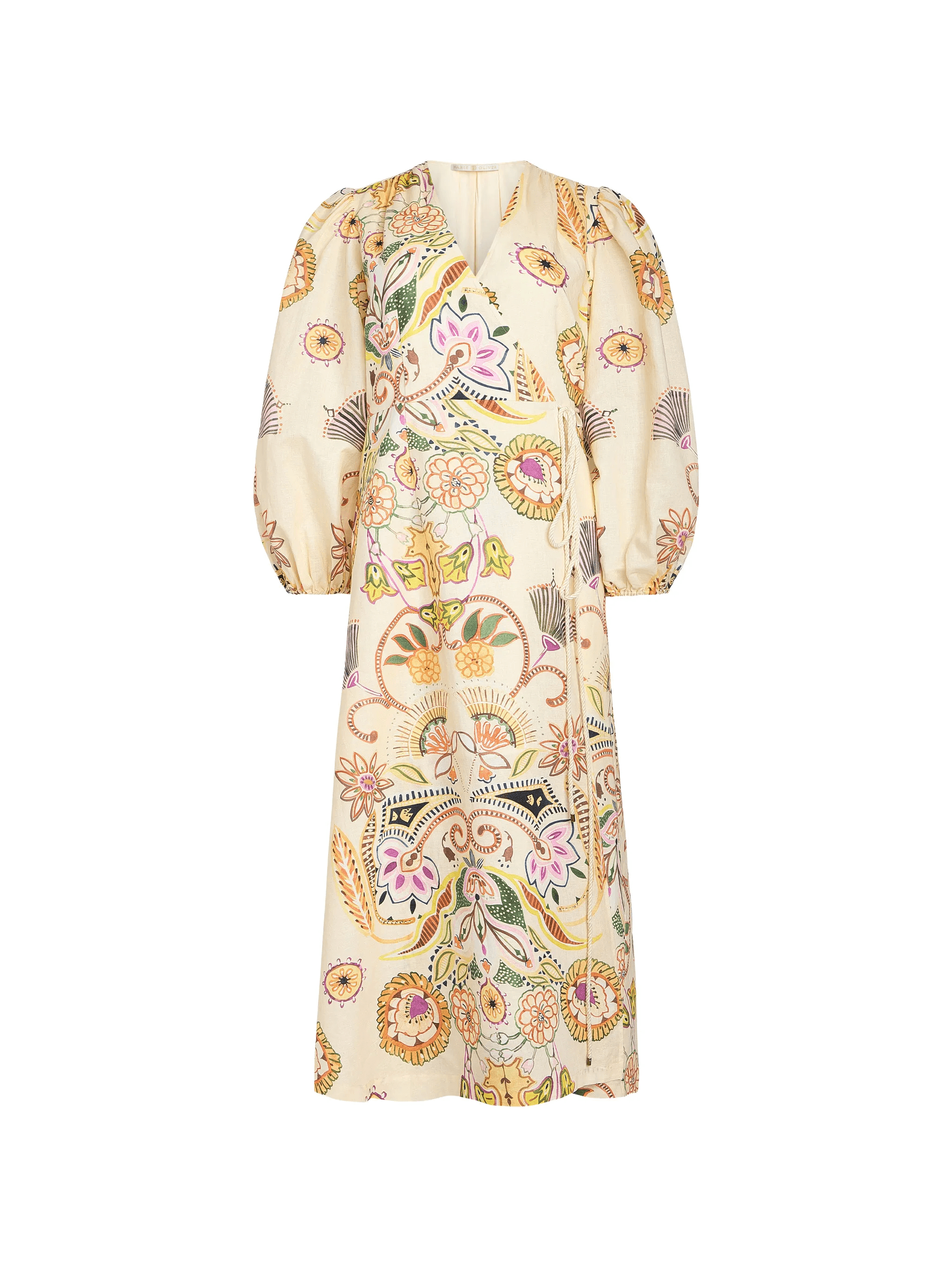 Everette puff-sleeve floral dress - Image 1