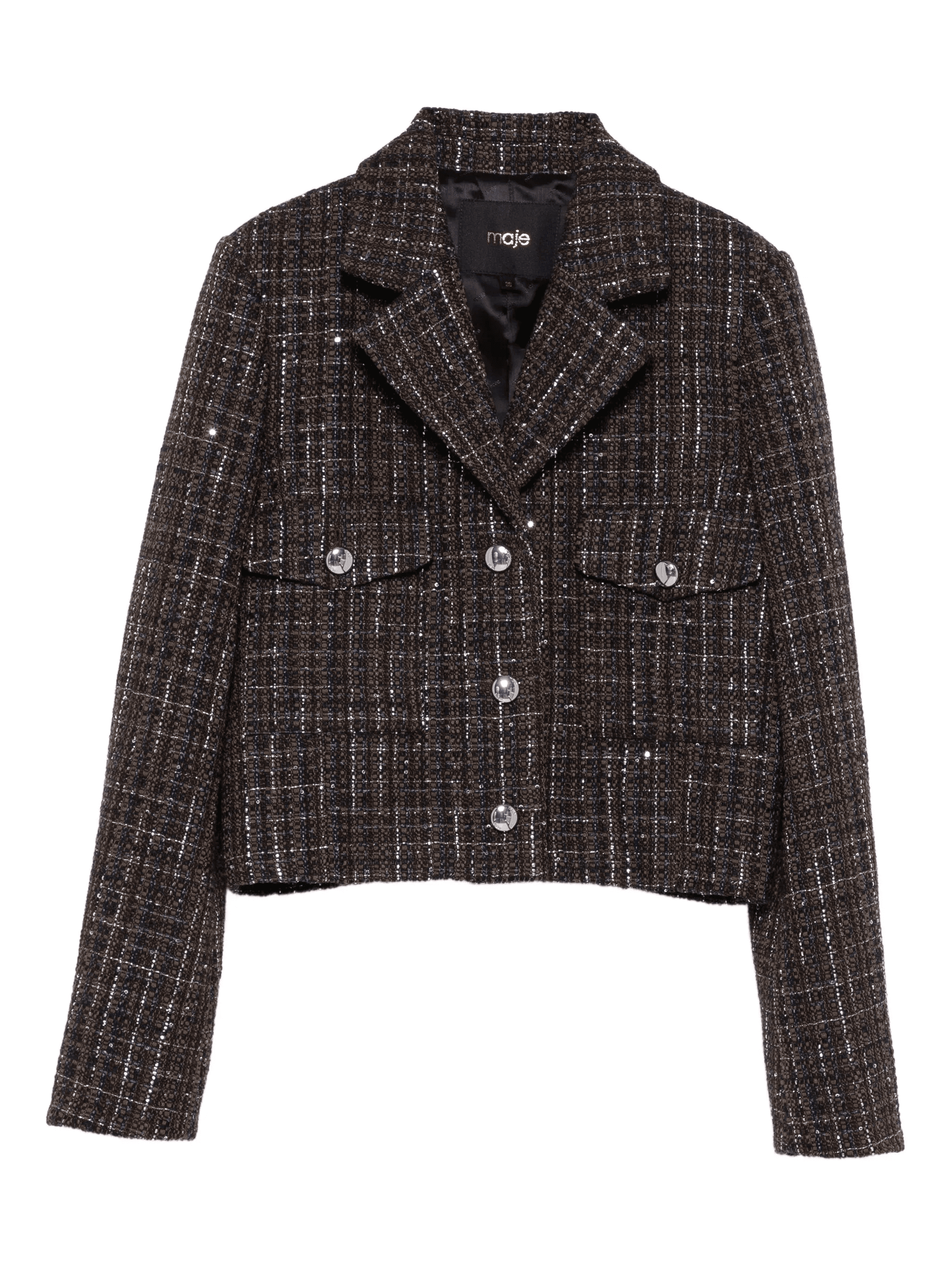 tweed sequin-embellished blazer - Image 1