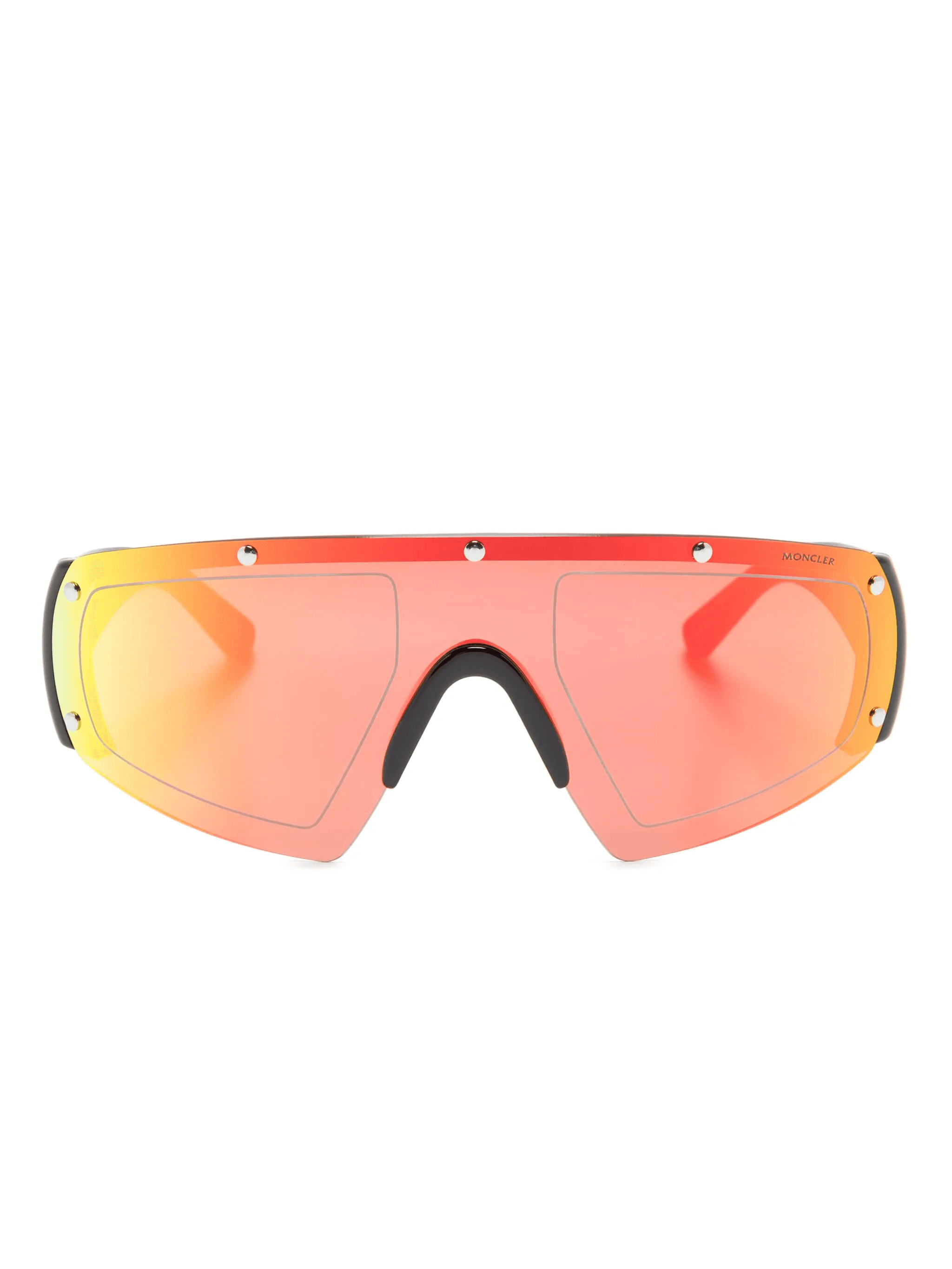shield-frame mirrored sunglasses - Image 1