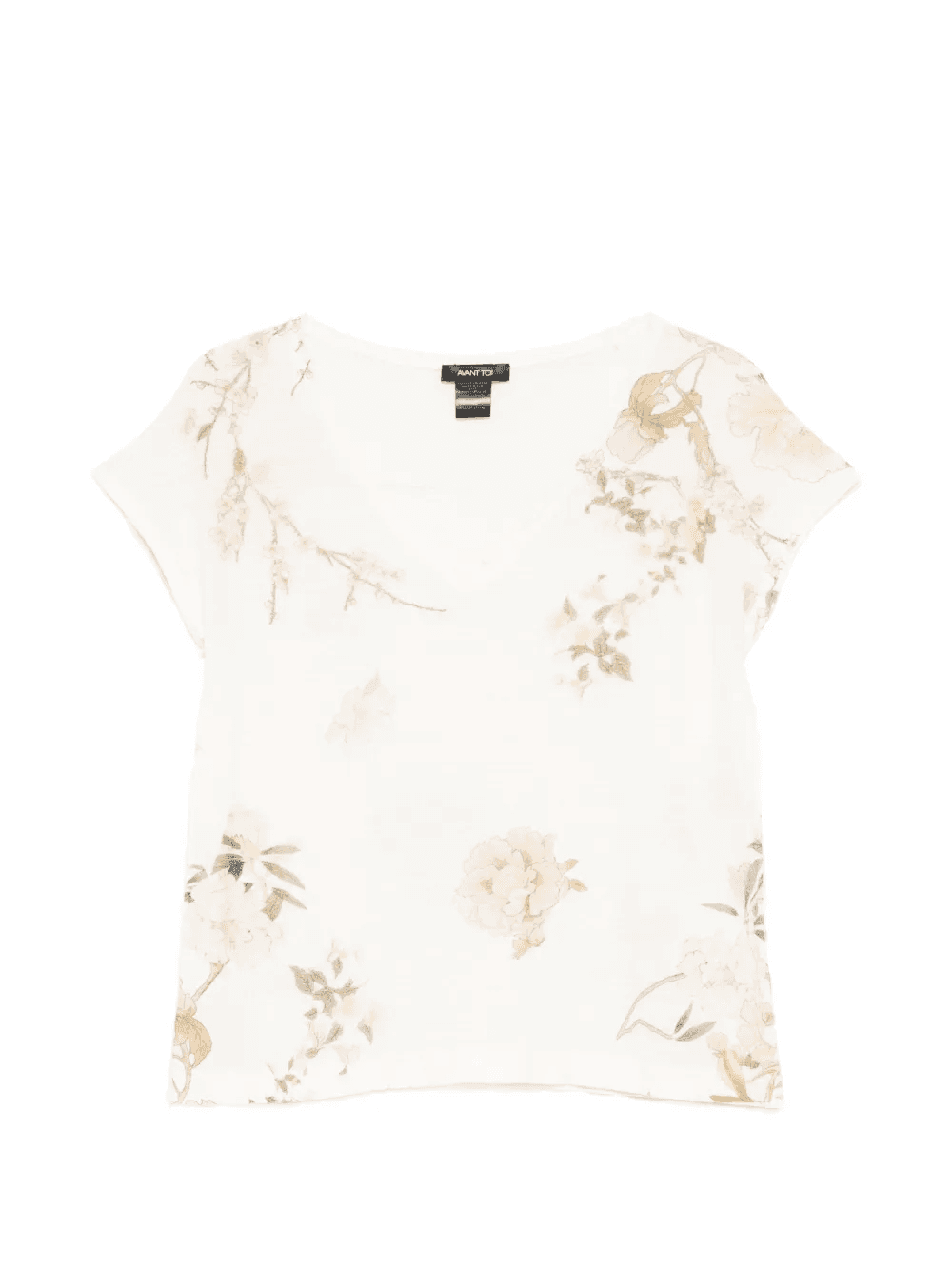 floral-print V-neck T-shirt - Image 1
