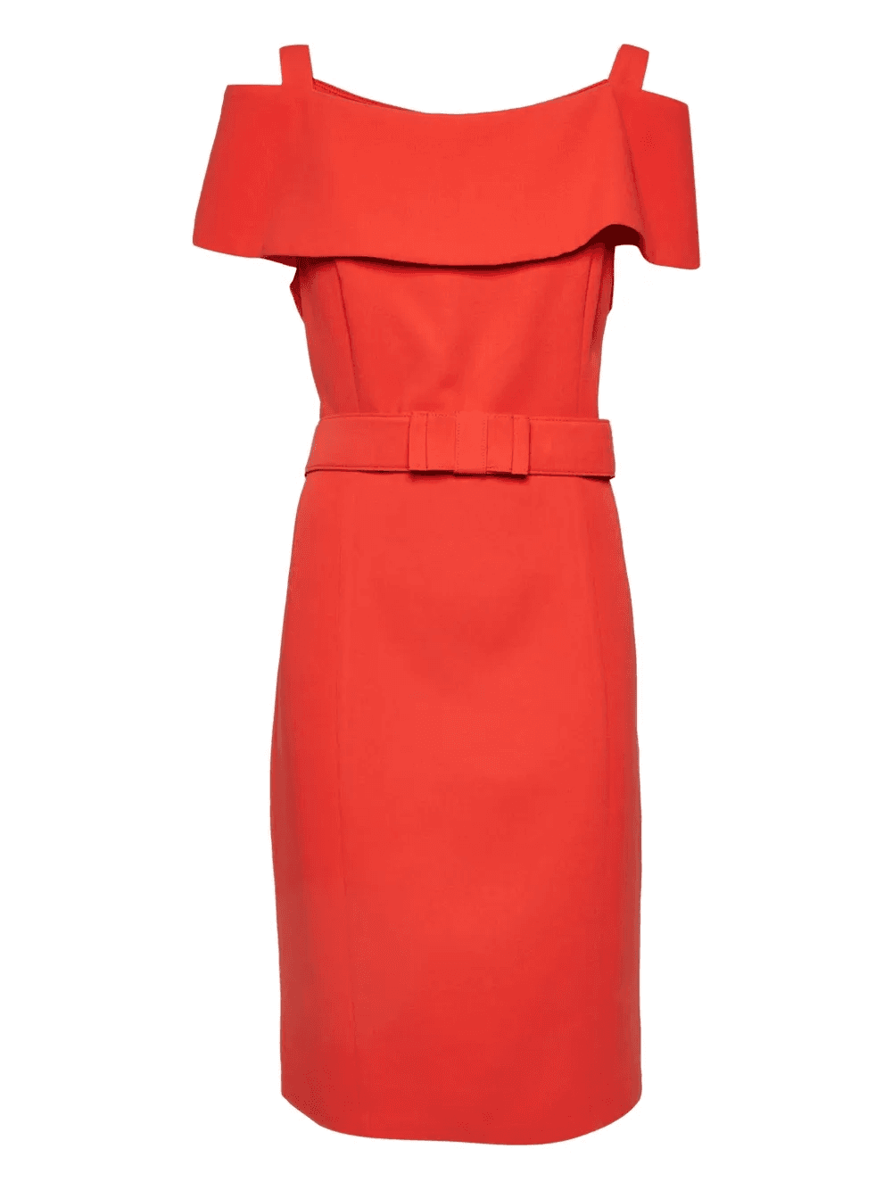 off-shoulder belted dress - Image 1