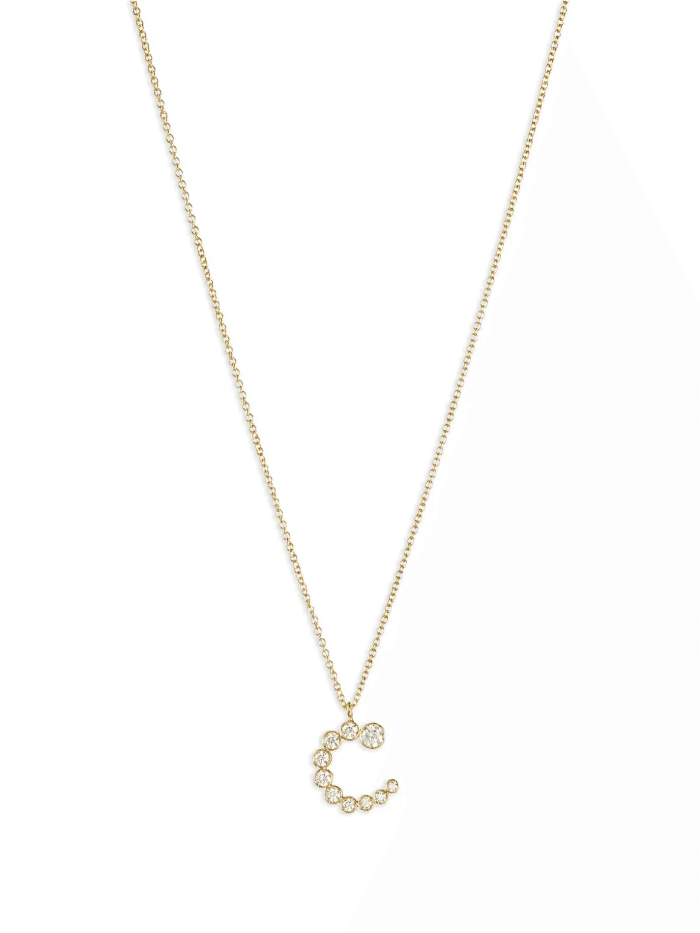 18K recycled yellow gold Soprano C diamond necklace - Image 1