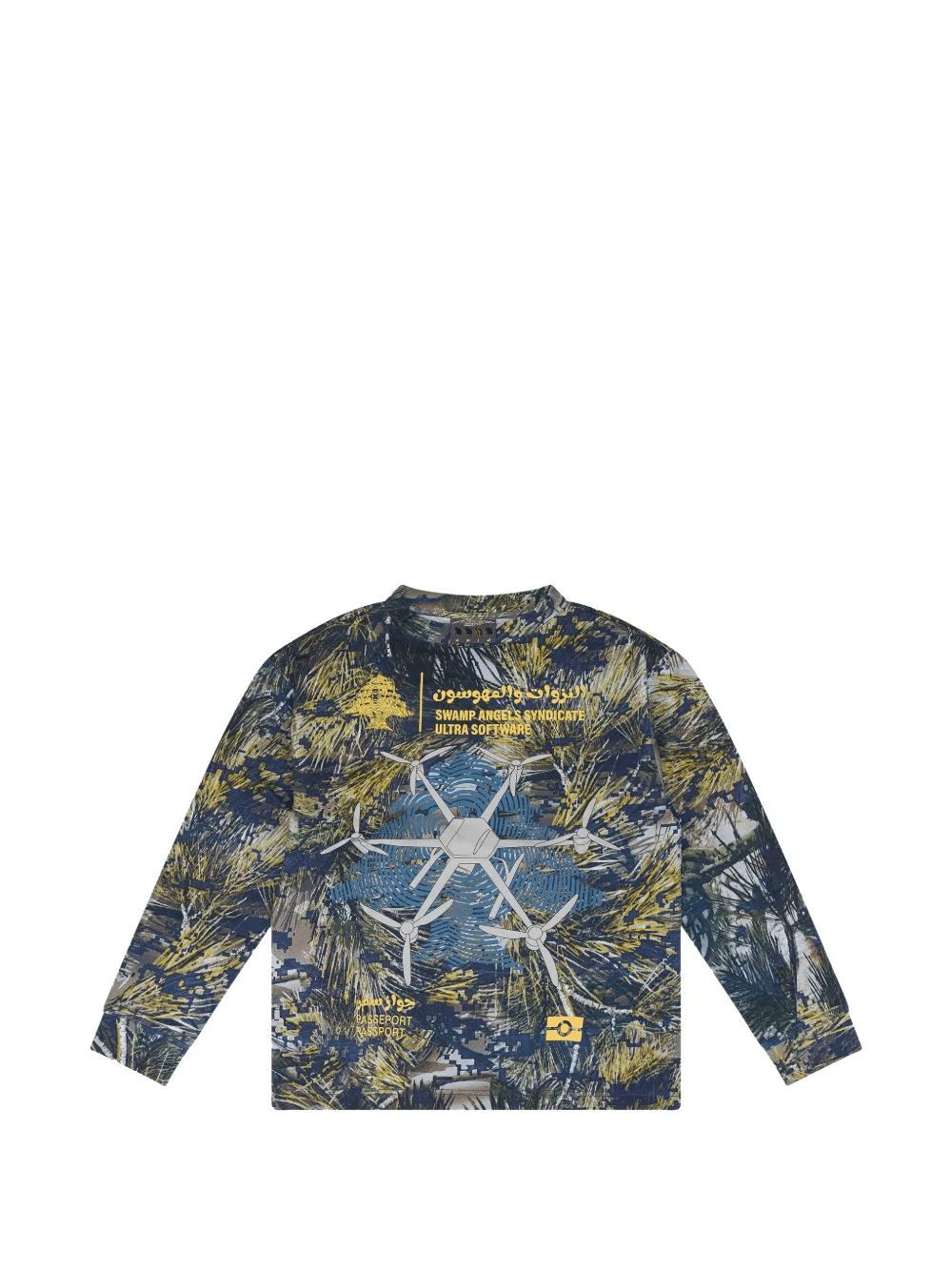 Birthwatchers patterned long-sleeved T-shirt - Image 1