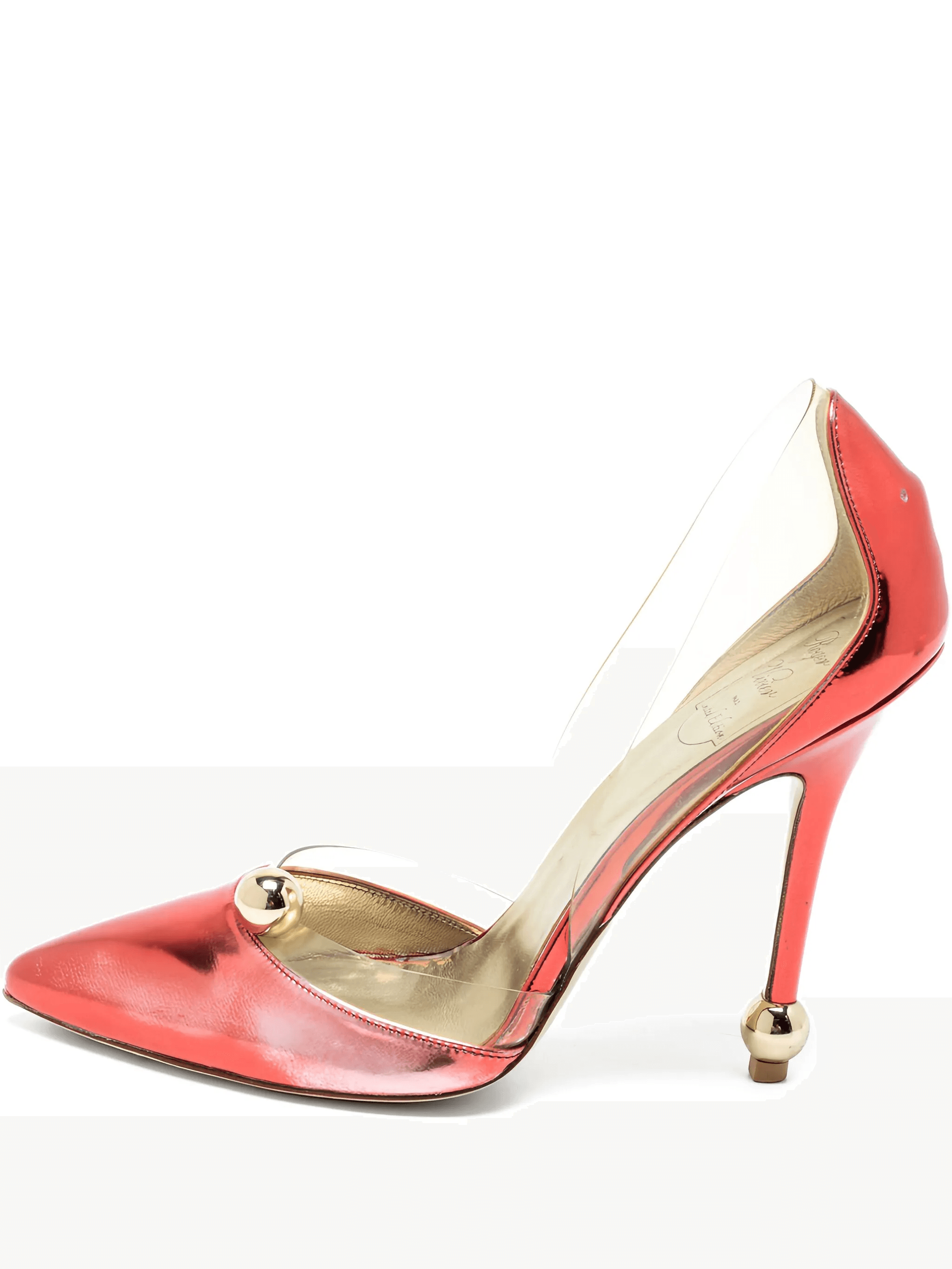 120mm leather heeled pumps - Image 1