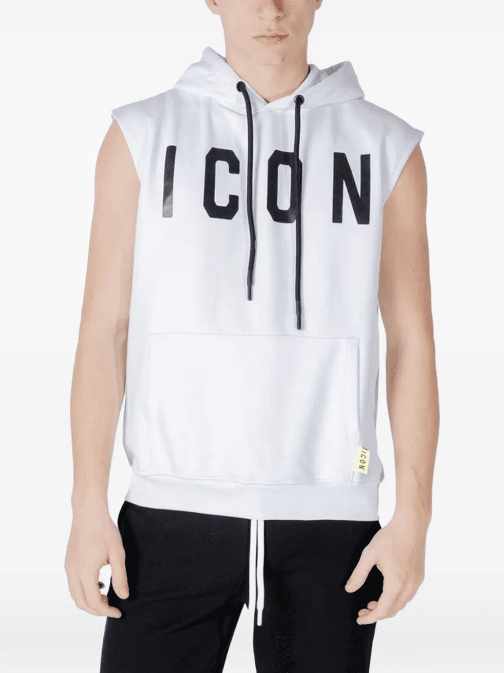 drawstring sleeveless hoodie - Image 1