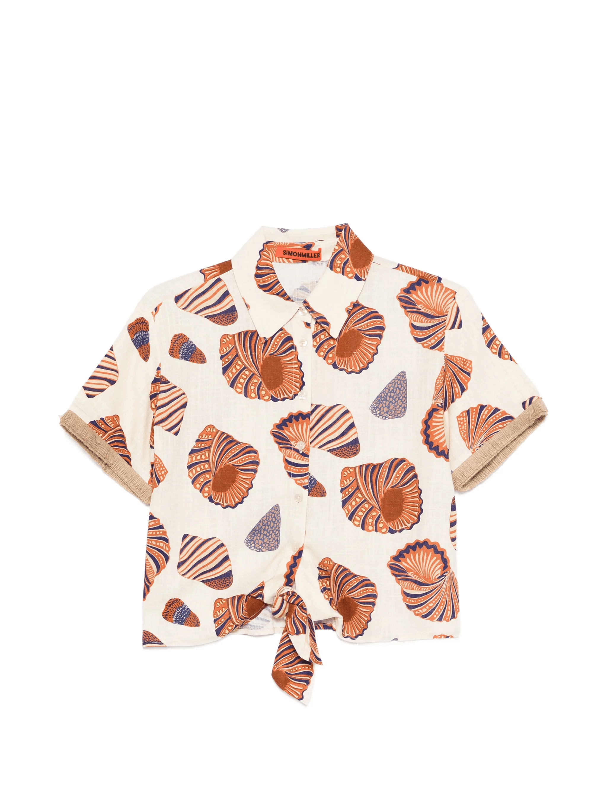 shell-print fringed shirt - Image 1