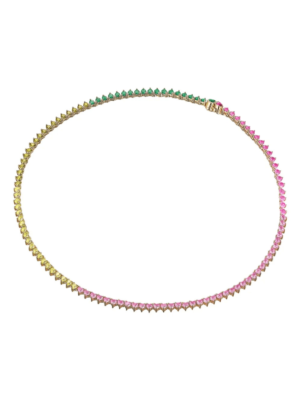 18kt gold vermeil Petite Peony Eternity Heart necklace - Image 1