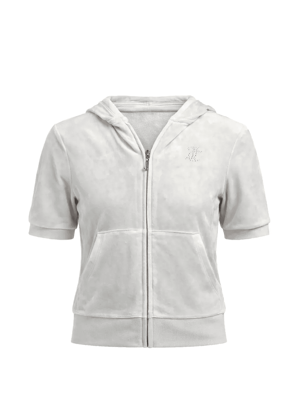 diamante-logo zip-up hoodie - Image 1