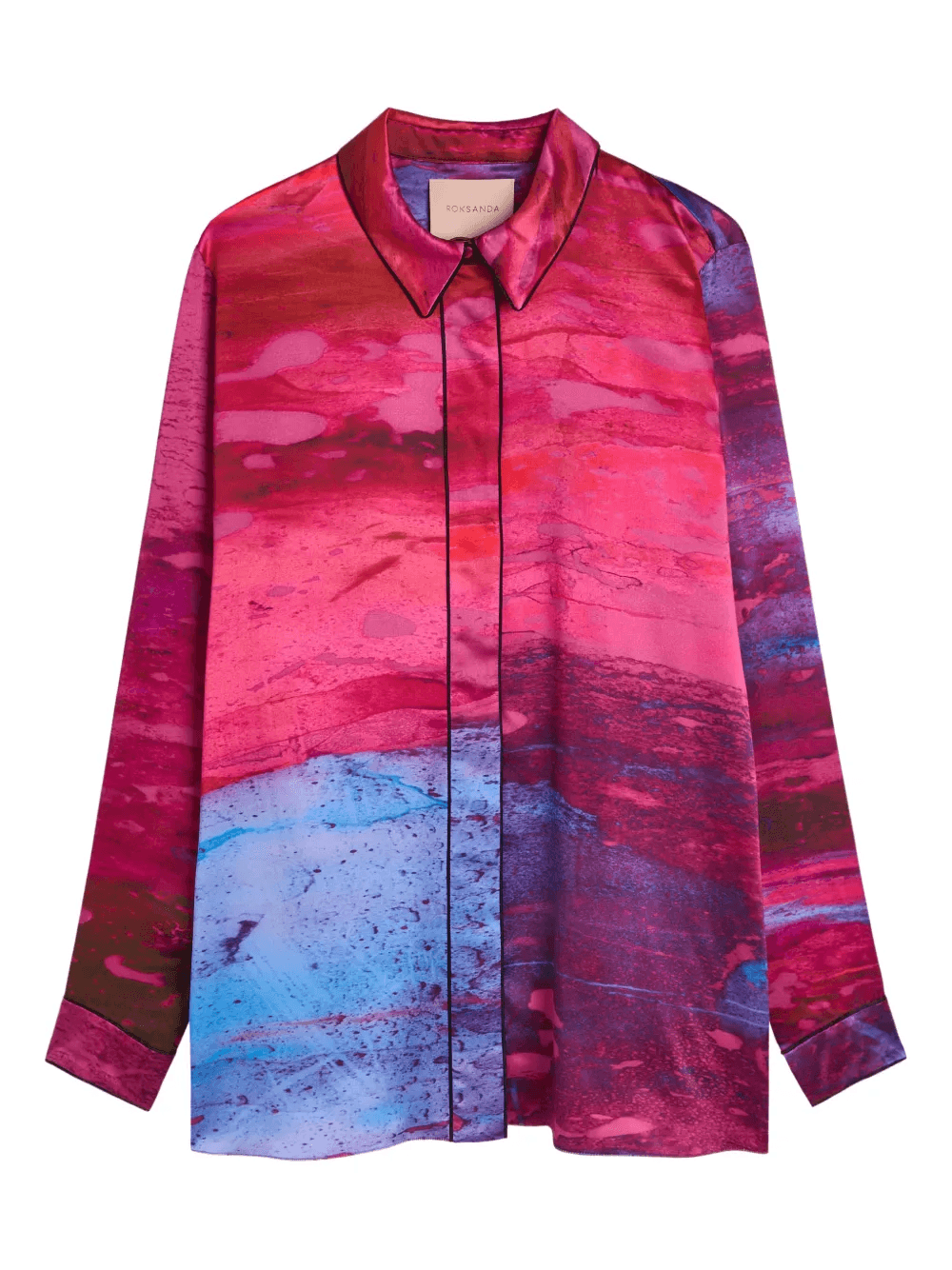 abstract-print long-sleeve shirt - Image 1