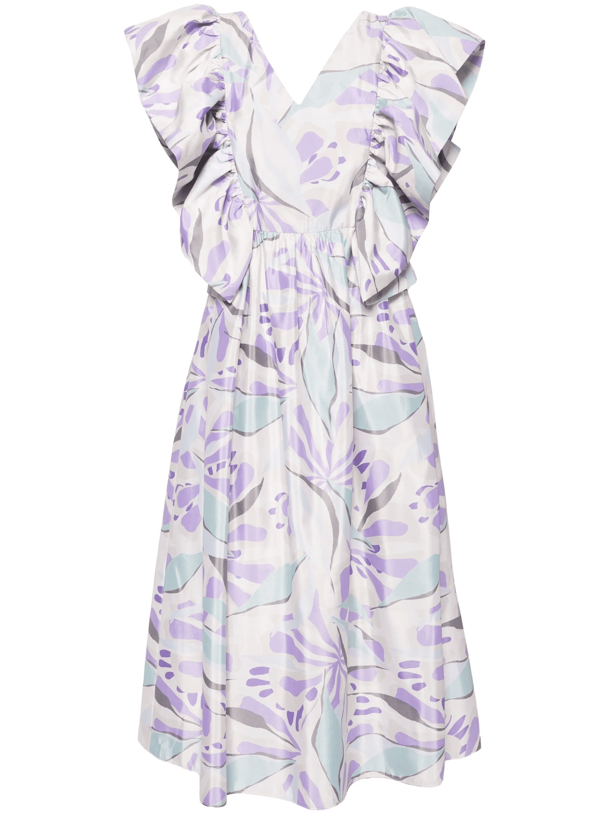 ruffled taffeta midi dress - Image 1