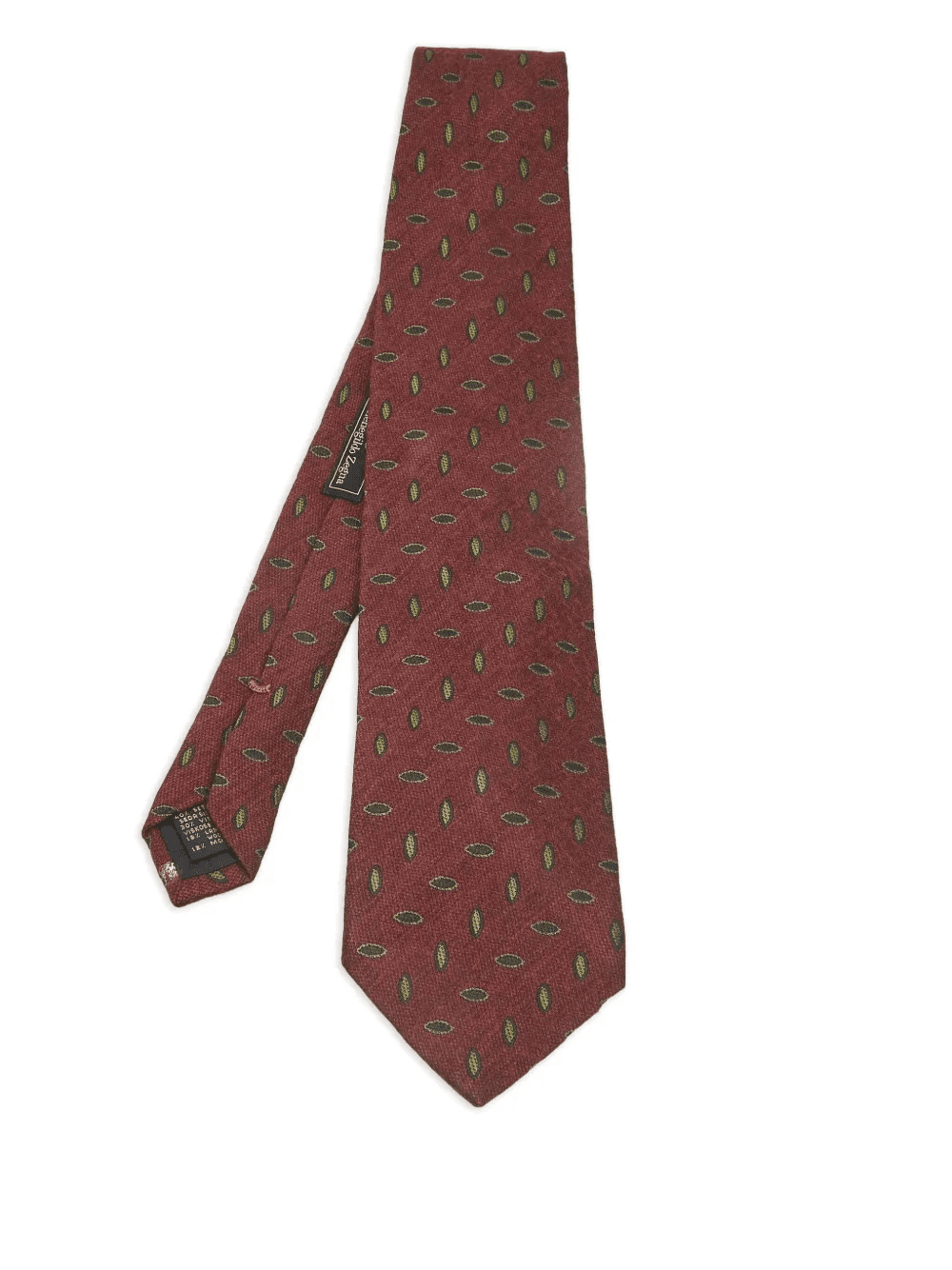 1990s patterned silk tie - Image 1